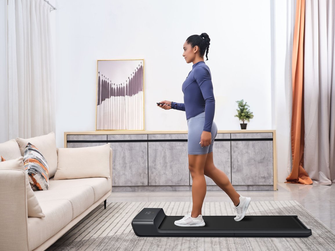 WalkingPad - A1 Pro Under Desk Treadmill Double Fold Walking Pad - Black