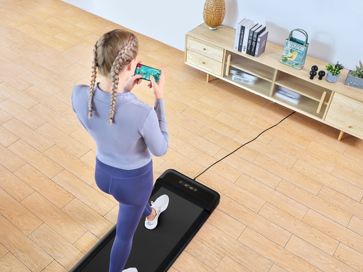 WalkingPad - C2 Under Desk Treadmill Double Fold Walking Pad - Black