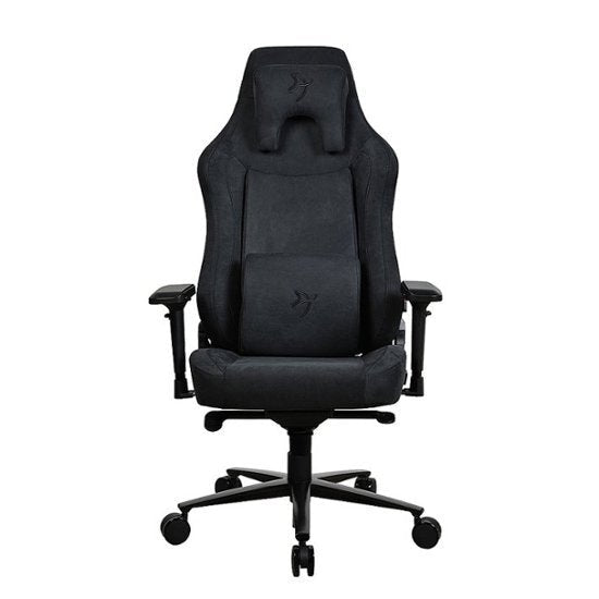 Arozzi - Vernazza Series Top-Tier Premium XL Supersoft Upholstery Fabric Gaming Chair - Pure Black