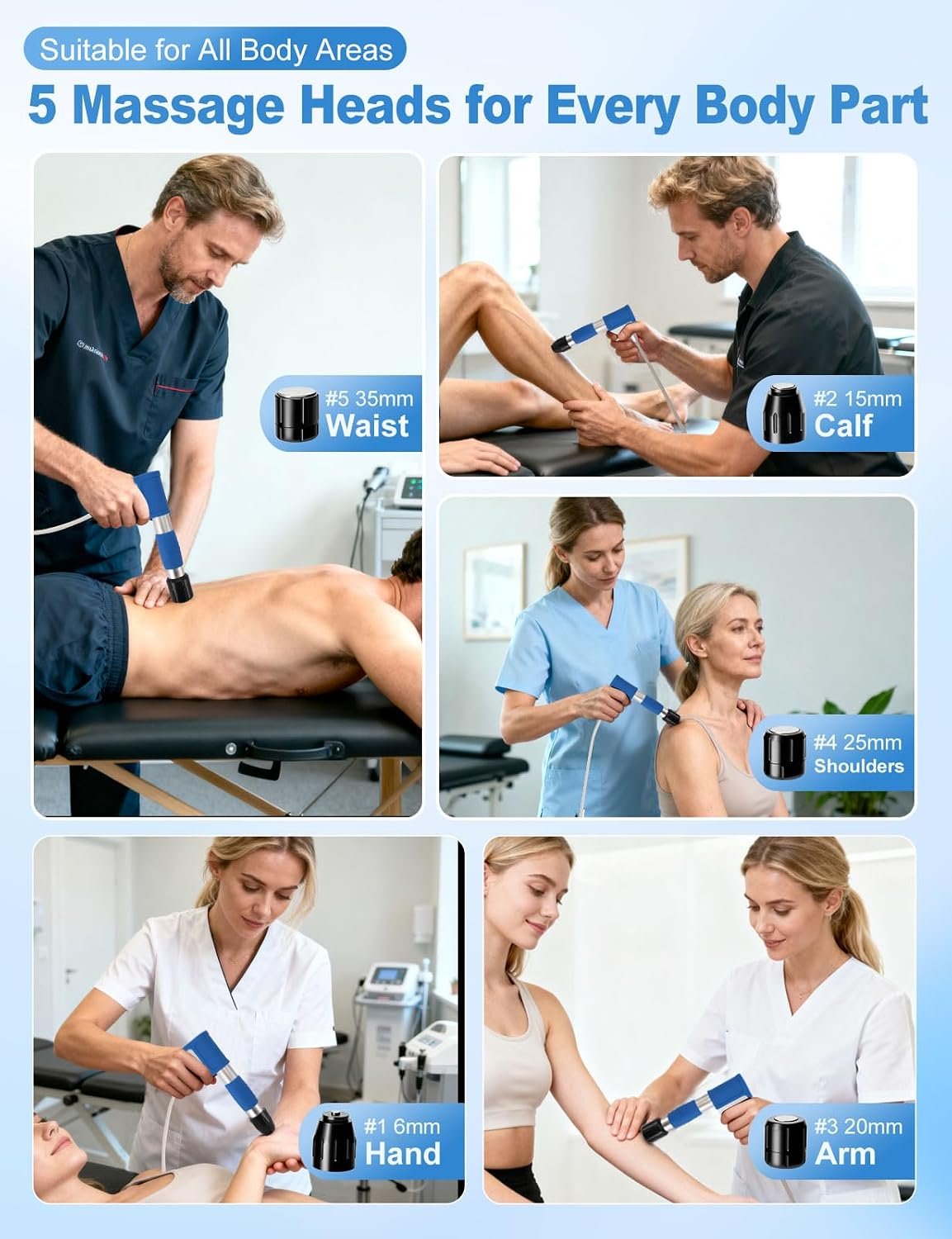 Shockwave Therapy Machine Extracorporeal Shock Wave Therapy Machine Pain Relief for Muscles and Joints, Painless, Non-Invasive No Side Effects, Ideal for Rehab &amp; Gym Home Use