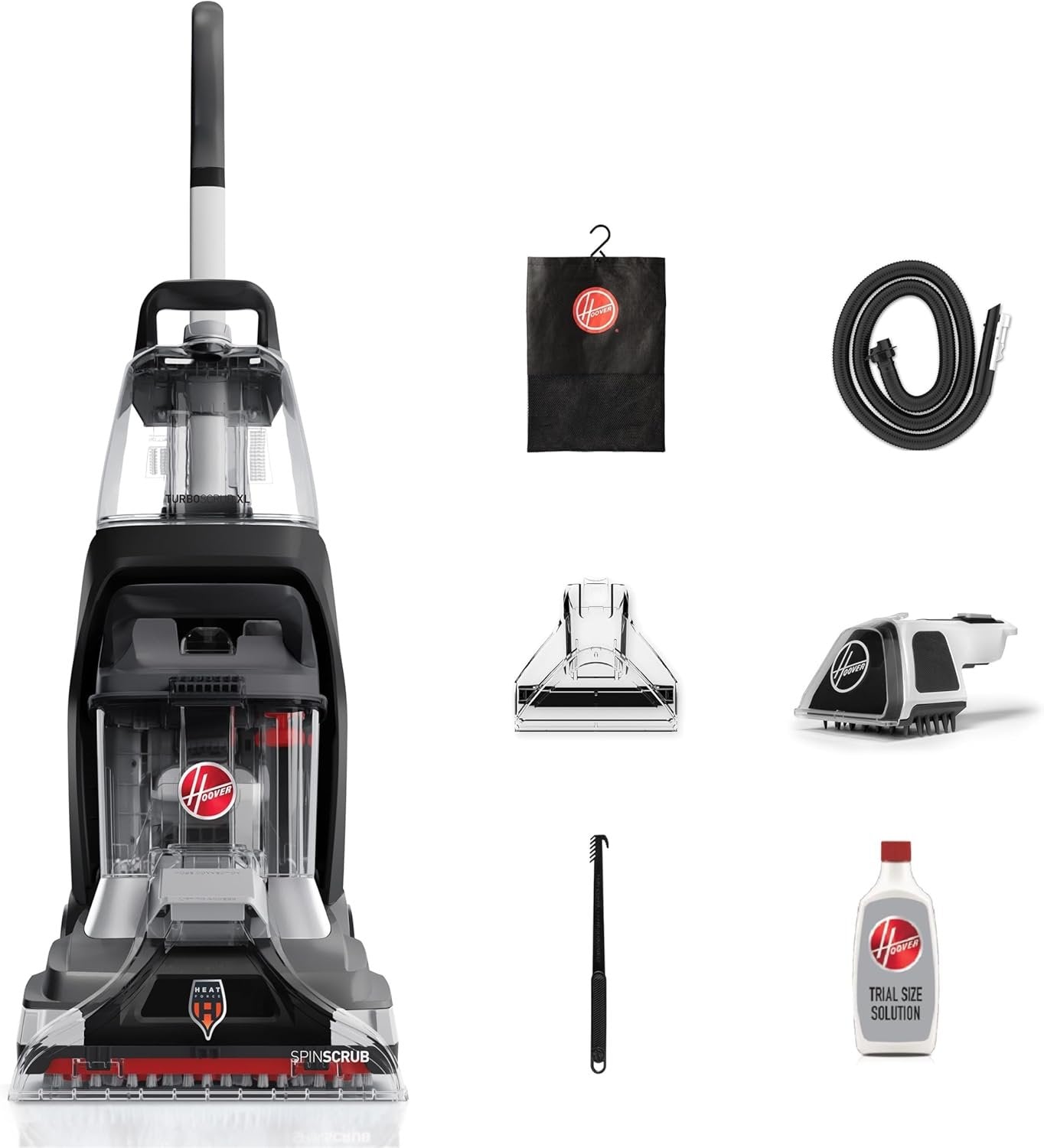 Hoover PowerScrub Deluxe Carpet Cleaner Machine for Carpet and Upholstery, Deep Cleaning Carpet Shampooer Machine with Multi-Purpose Tools, Pair Carpet Cleaner Solution