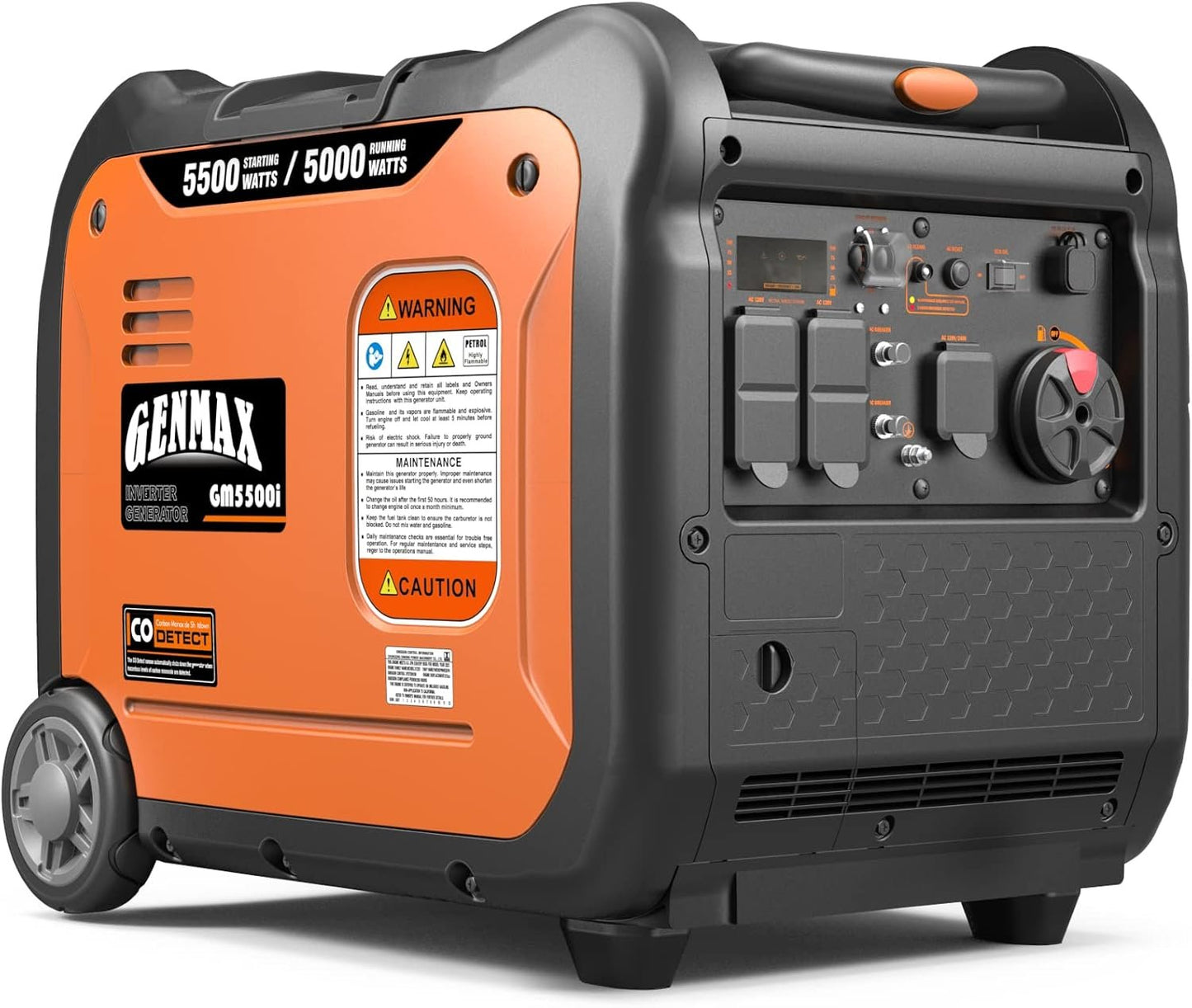 GENMAX Portable Generator EPA Compliant Eco-Mode Lightweight for Home Backup and Camping