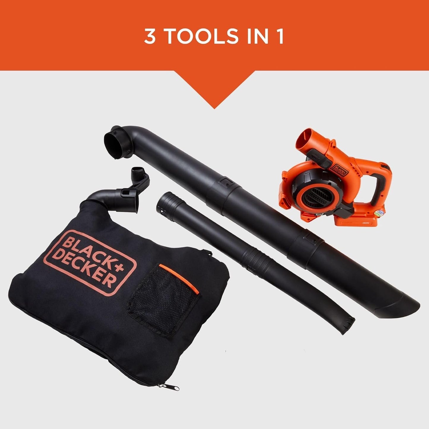 BLACK+DECKER 40V Cordless Leaf Blower Vacuum Mulcher Combo Kit Battery Charger LSWV36