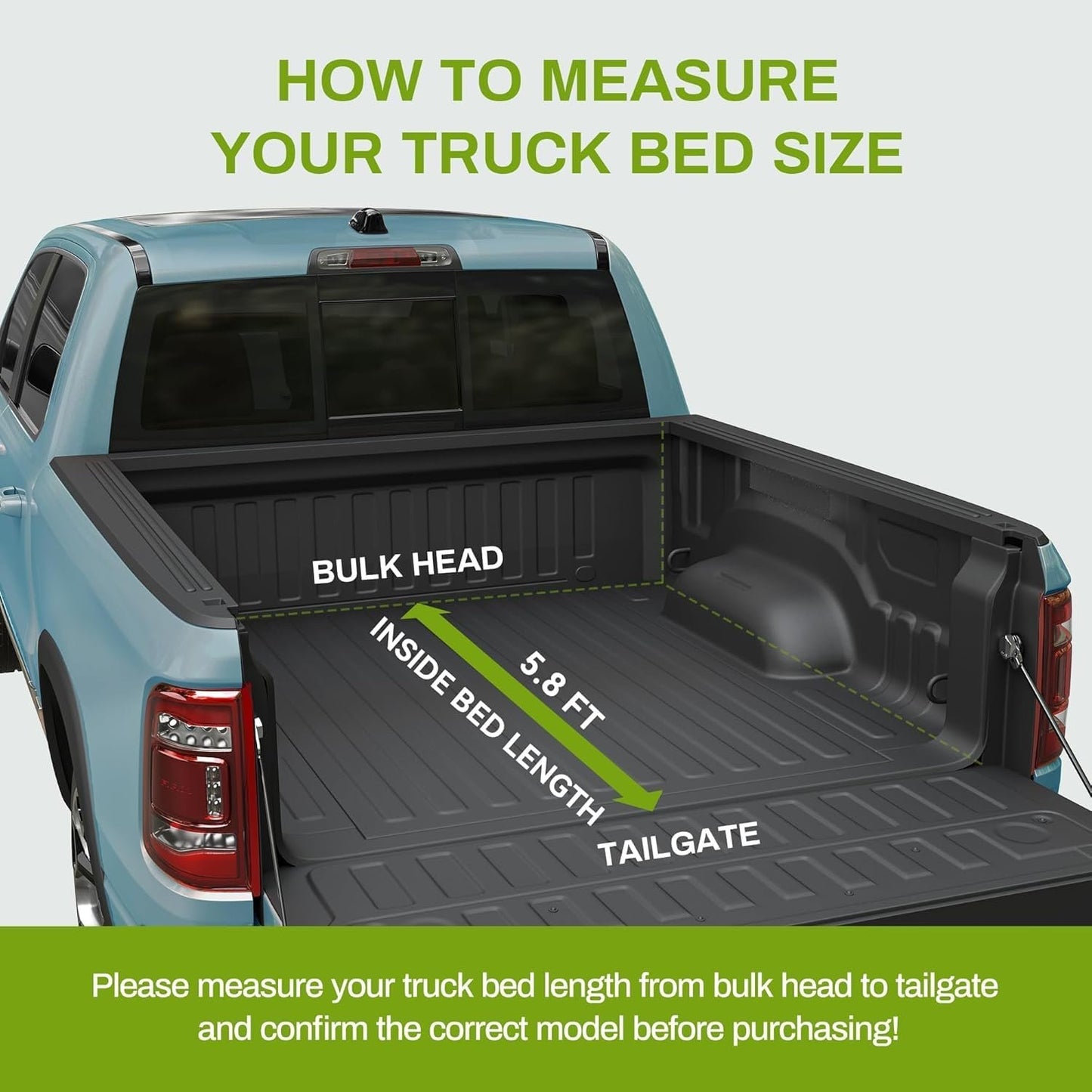 AUTOSAVER88 Soft Tri-Fold Tonneau Cover for 2019–2025 Silverado/Sierra 1500 5.8ft Bed