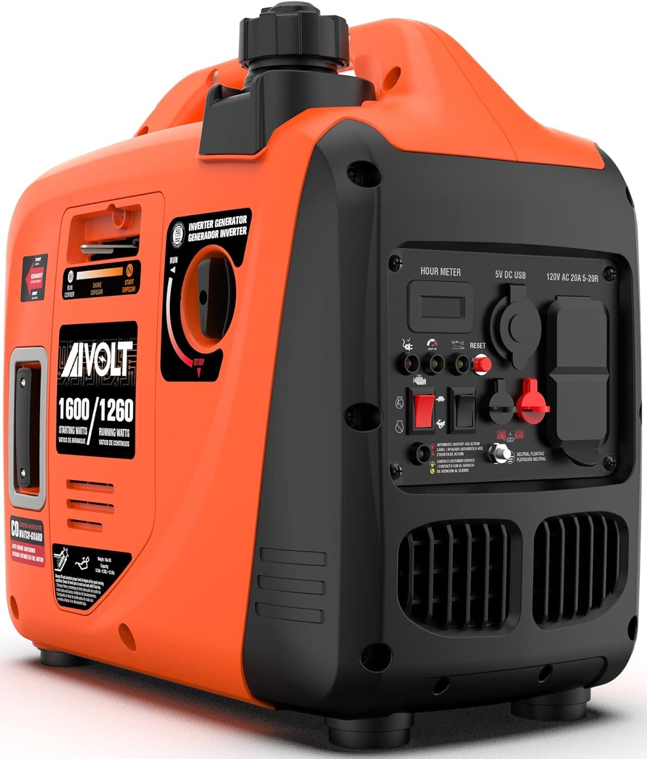 AIVOLT 8000W Dual Fuel Portable Inverter Generator Gas Propane Electric Start 50 State Approved