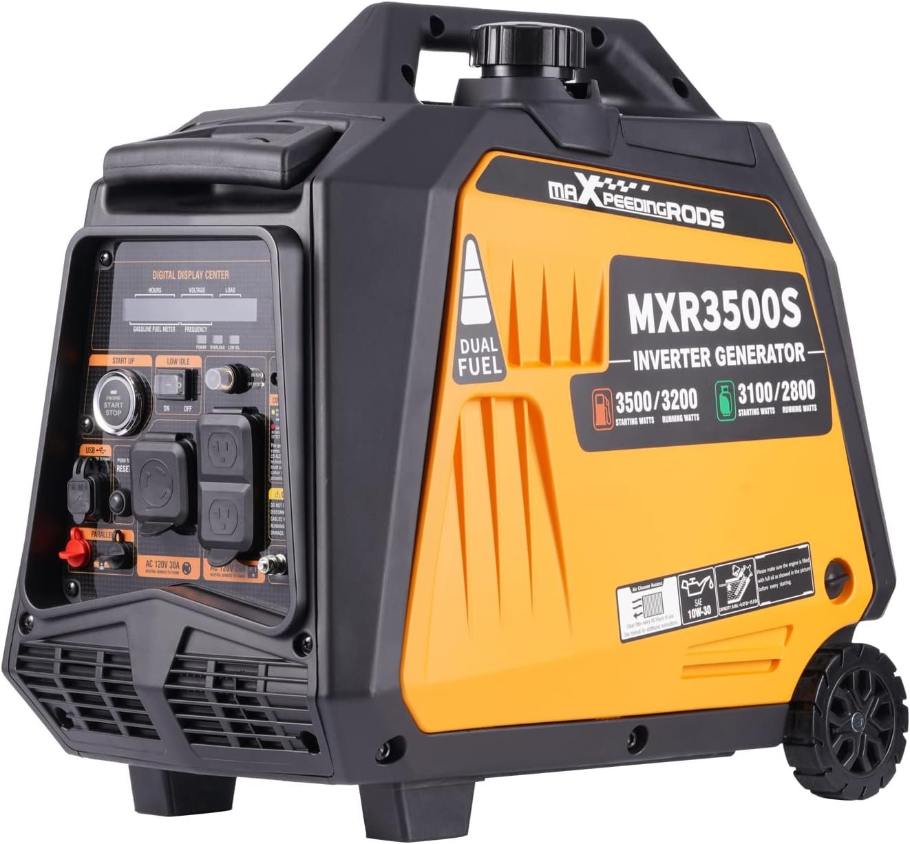 MaXpeedingrods 3500W Portable Inverter Generator Gas Powered EPA Compliant for Home or Camping