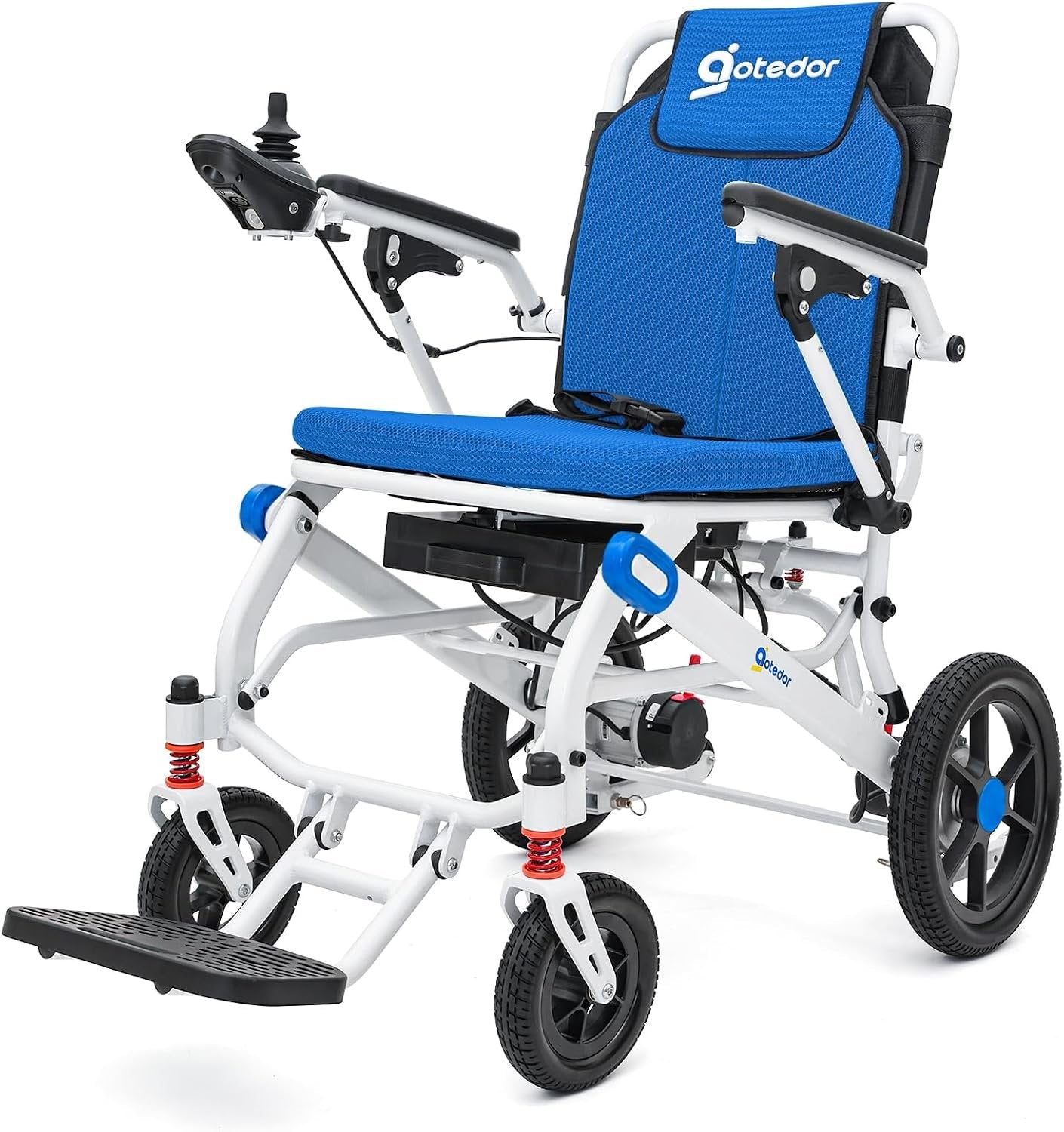 Aotedor Electric Wheelchairs for Adults,22 Miles Long Travel Range with 2 Lithium Batteries All Terrain Power Wheelchair,Ultra Lightweight 39Lbs Folding Compact Motorized Wheelchair,Airline Approved