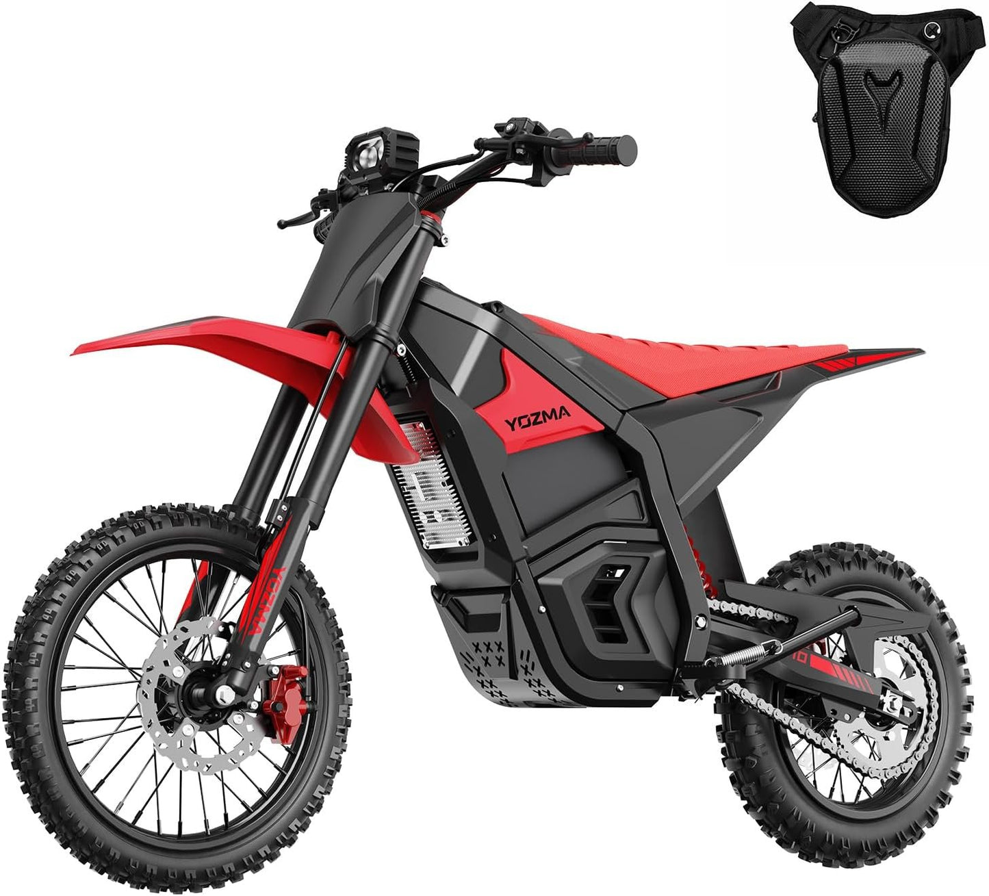 Yozma IN10 Electric Dirt Bike, 2600W 40MPH Electric-Motorcycle with 48V/23AH Battery Ebike, Full Hydraulic Brakes and Suspensions Mountain Off-Road E Dirt Bike, for Teens &amp; Adults