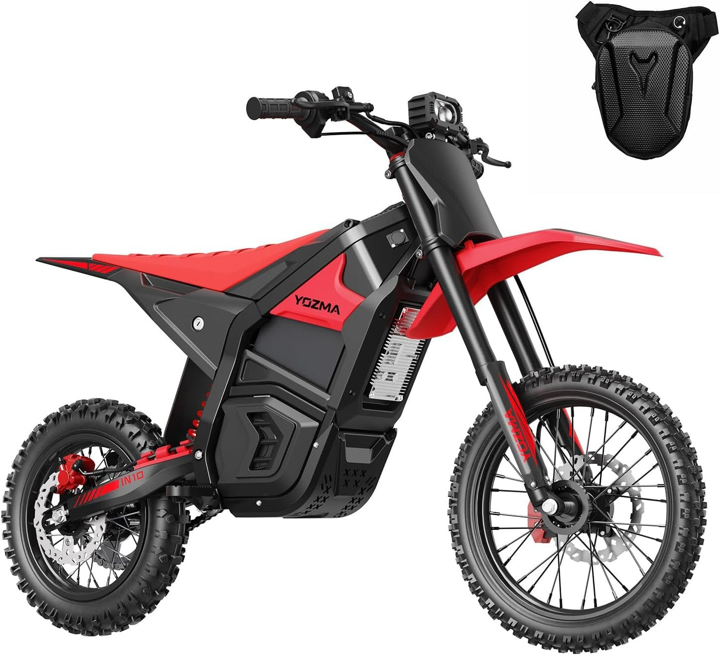 Yozma IN10 Electric Dirt Bike, 2600W 40MPH Electric-Motorcycle with 48V/23AH Battery Ebike, Full Hydraulic Brakes and Suspensions Mountain Off-Road E Dirt Bike, for Teens &amp; Adults