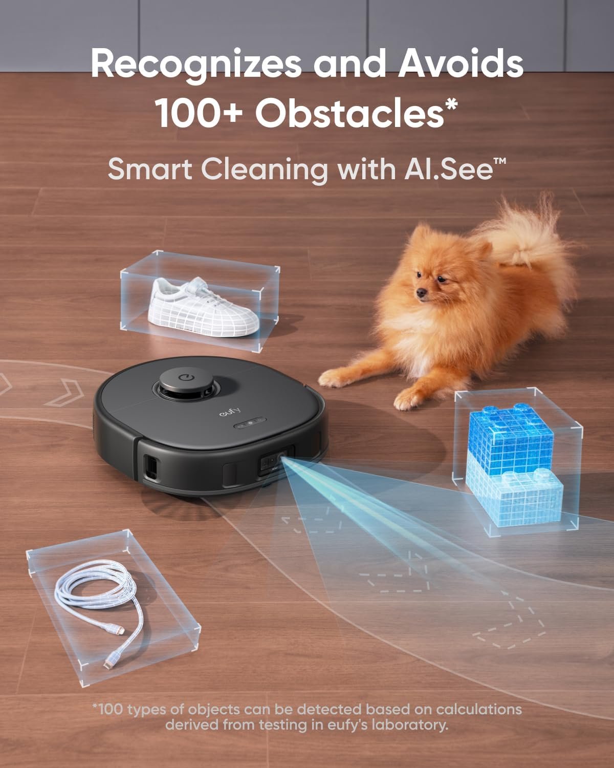 eufy X10 Pro Omni Robot Vacuum and Mop Combo, Incredible Suction, Dual Mops with 12 mm Auto-Lift and Carpet Detection, AI Obstacle Avoidance, Auto Mop Washing&amp;Drying, Self-Emptying, Self-Refilling