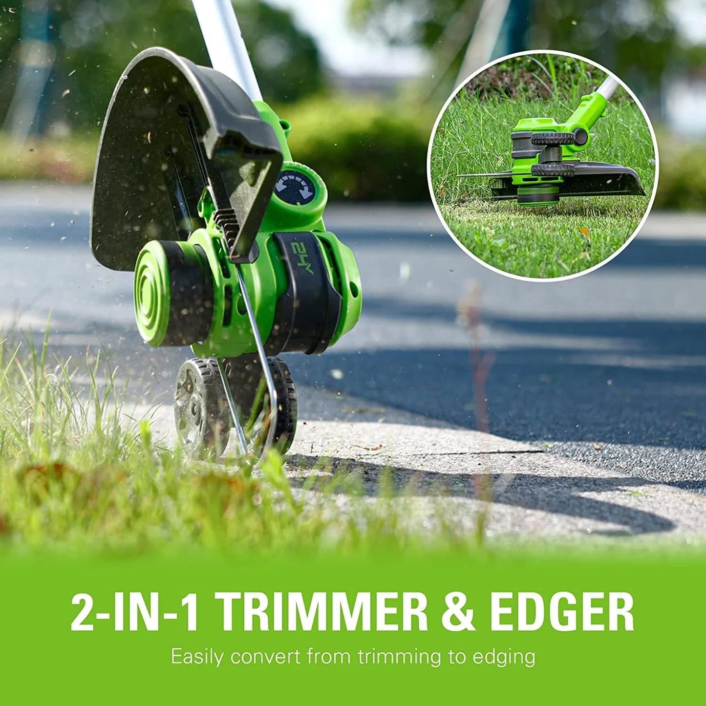 Greenworks 48V (24V x 2) Lawn Care Kit – 20" Mower, 12" Trimmer/Edger, 320 CFM Blower, Batteries Included