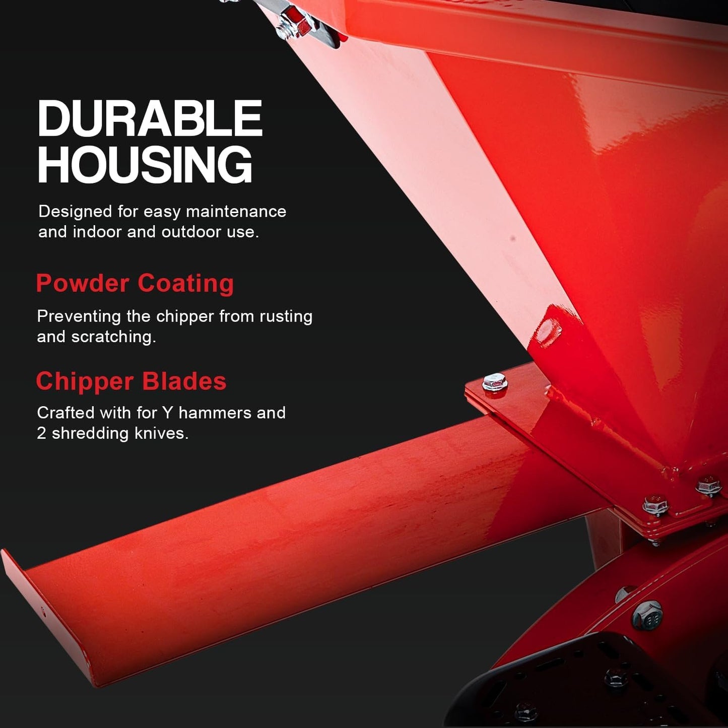 GreatCircleUSA Gas Wood Chipper Shredder Mulcher, 3" Max Diameter, 3-in-1, EPA/CARB Certified