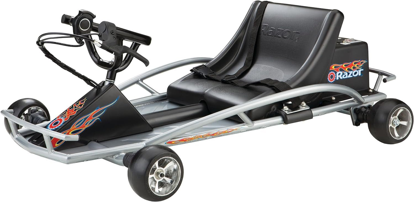 Razor Ground Force One - Electric Go-Kart for Ages 8+, Up to 12 MPH, Up to 40 Minutes of Continuous Use, Variable Speed Throttle, 24V Rechargeable Battery