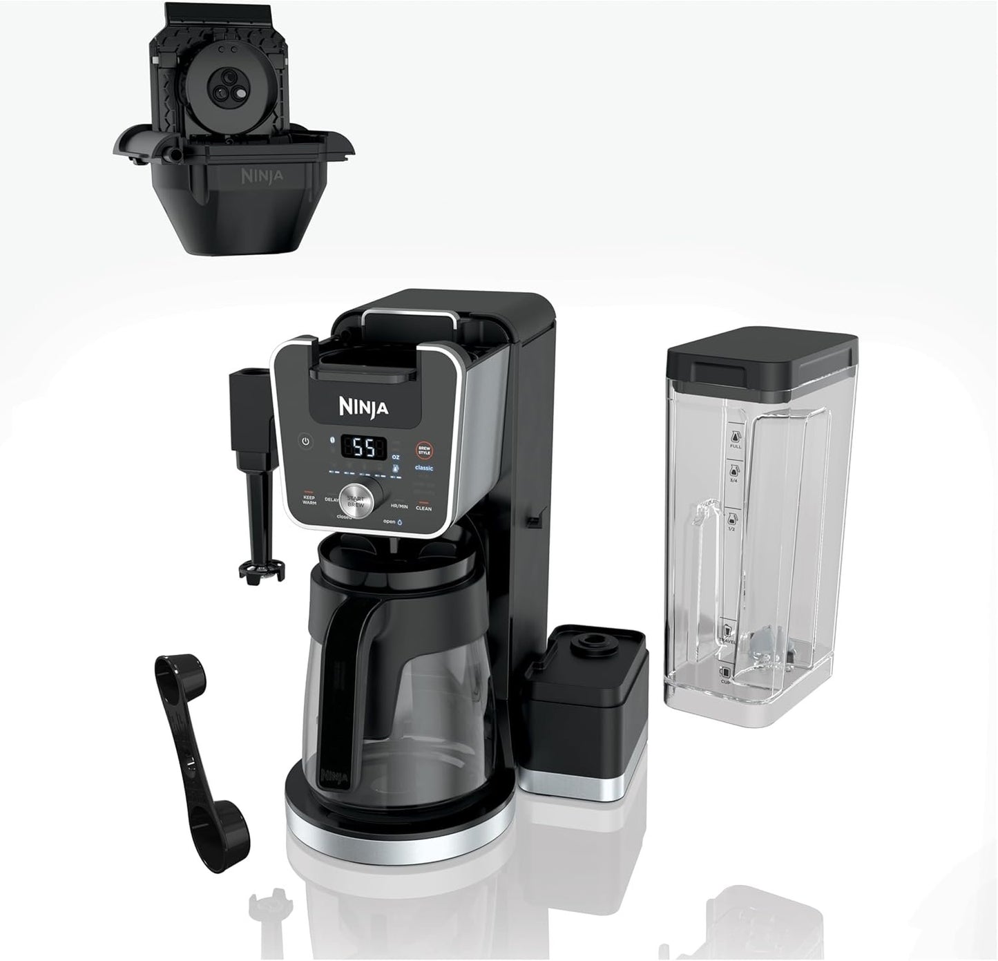 Ninja Hot and Iced Coffee Maker, Single Serve Coffee Maker and Drip Coffee Machine, DualBrew Pro Specialty 12-Cup with K-Cup Combo, Includes Permanent Filter, CFP307