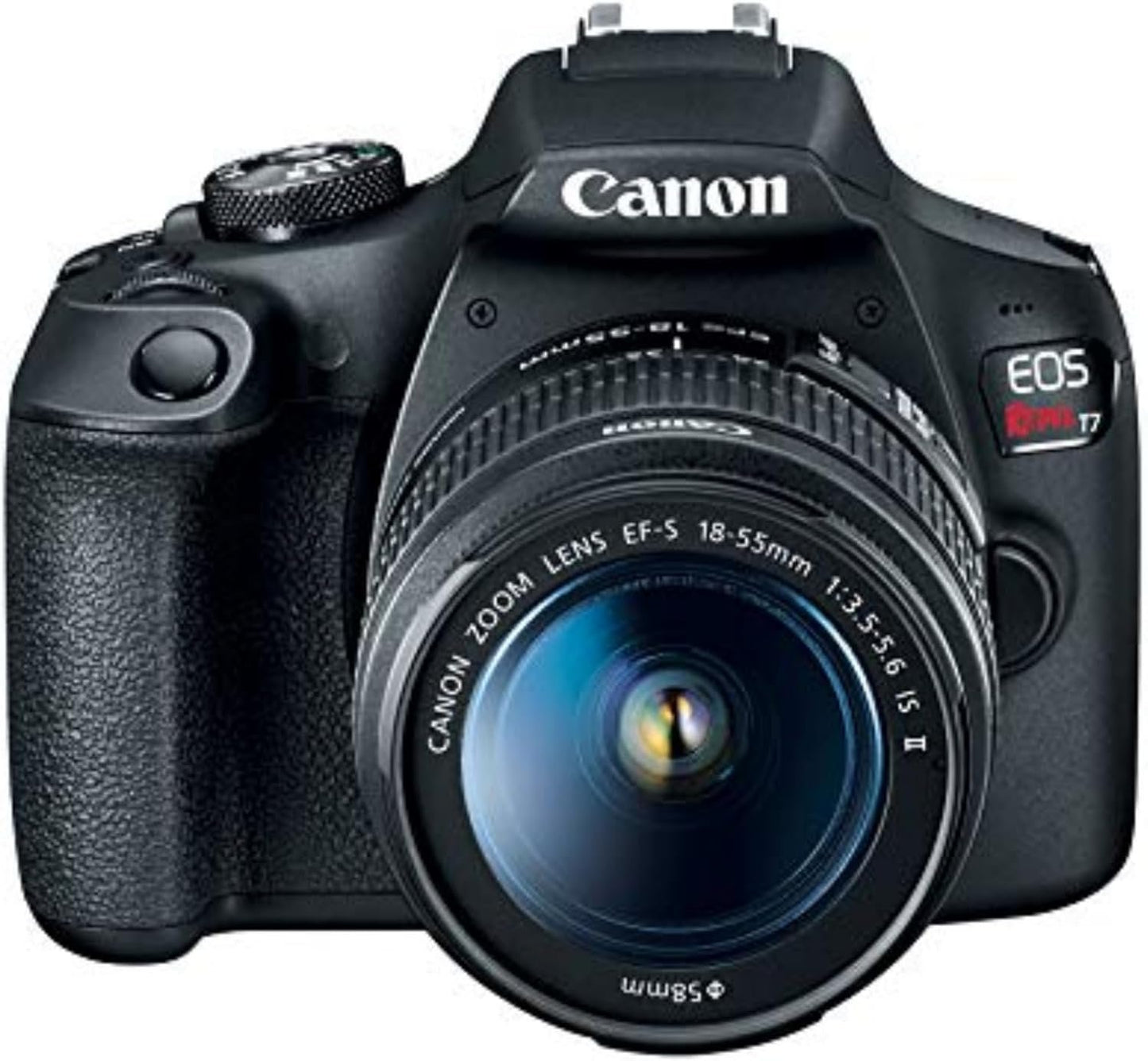 Canon EOS Rebel T7 DSLR Camera EF-S 18-55mm f/3.5-5.6 is II Lens Kit, 24.1 Megapixel CMOS (APS-C) Sensor, Full HD Videos, Built-in Wi-Fi, Beginner Photographers, Digital Camera, Black | 24.1MP Aps-C CMOS, Full HD 1080p, Built-in WI-FI and Nfc, Iso 100-640