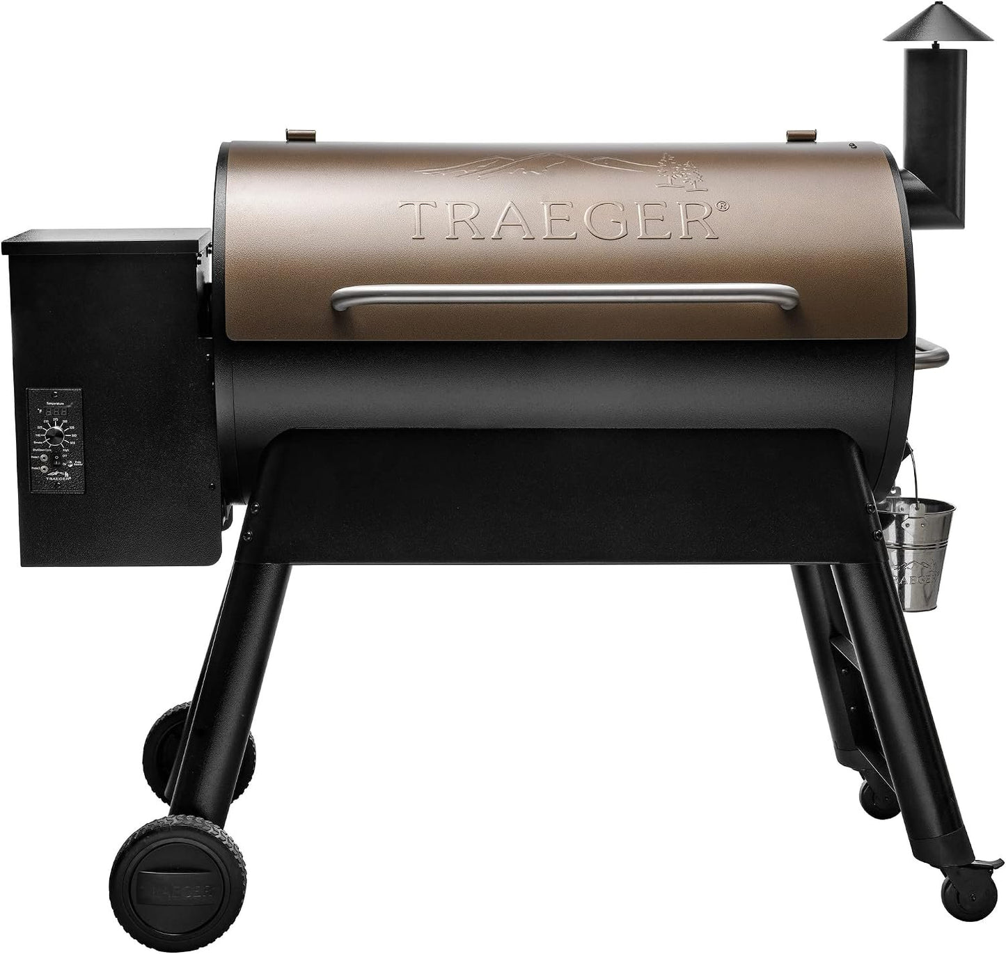 Traeger Pro 34 Electric Wood Pellet Grill and Smoker (884 Sq In, 450°F Max) with Full-Length Grill Cover Bundle