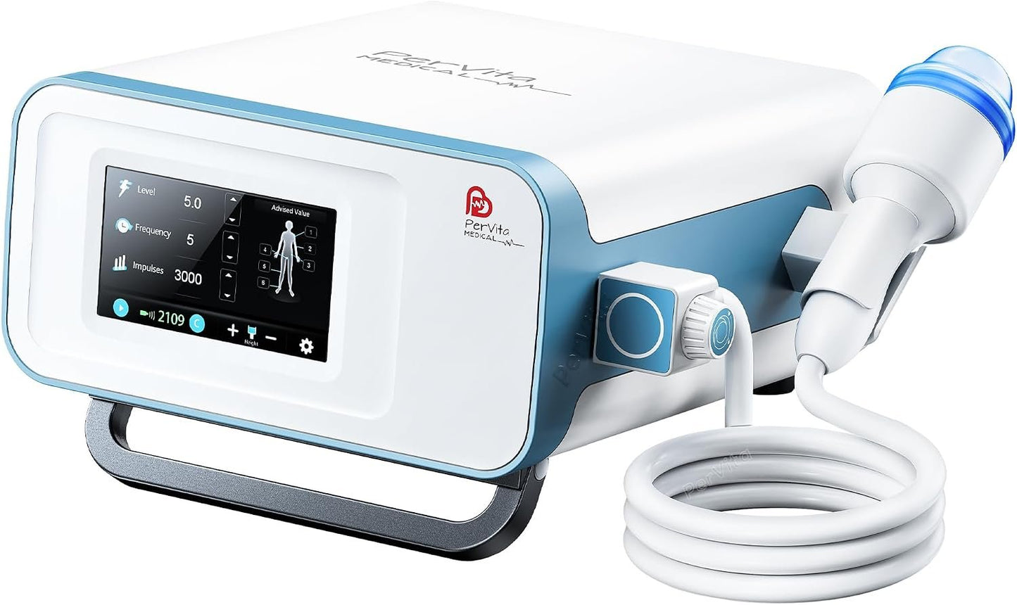 PerVita Medical Focused Shock Wave Therapy Machine Extracorporeal Shockwave ED Therapy Electromagnetic Focal ESWT Machine for Joint and Muscle Pain Relief Non-Invasive Pain-Free No Side Effects PSP30