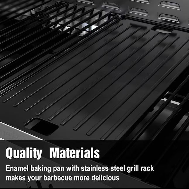 FLAME Silver 3 -Burner Liquid Propane Gas Grill