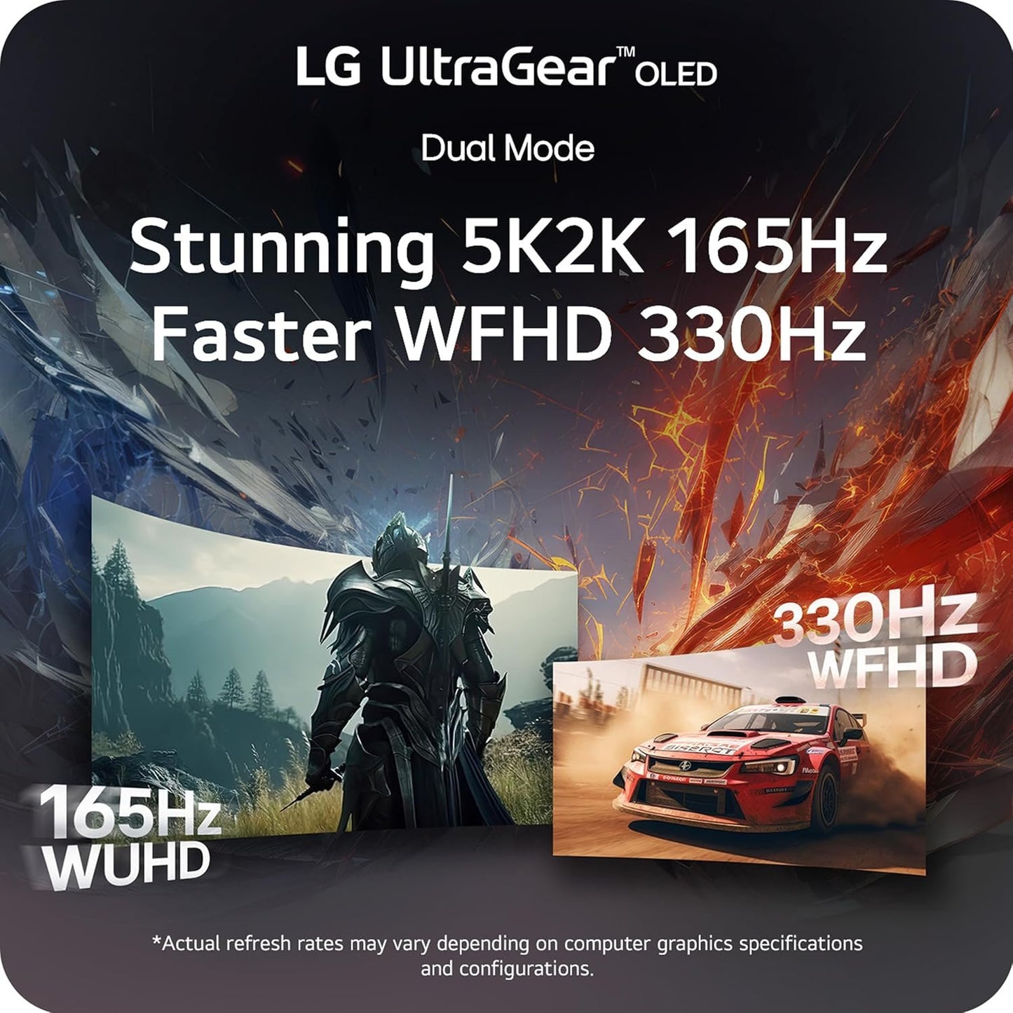 LG 45GX950A-B 45-inch Ultragear 5K2K WUHD (5120 x 2160) OLED Curved Gaming Monitor, Dual-Mode, 165Hz, 0.03ms, NVIDIA G-Sync, AMD FreeSync Premium Pro, HDR True Black 400, USB Type-C 90W, DP2.1