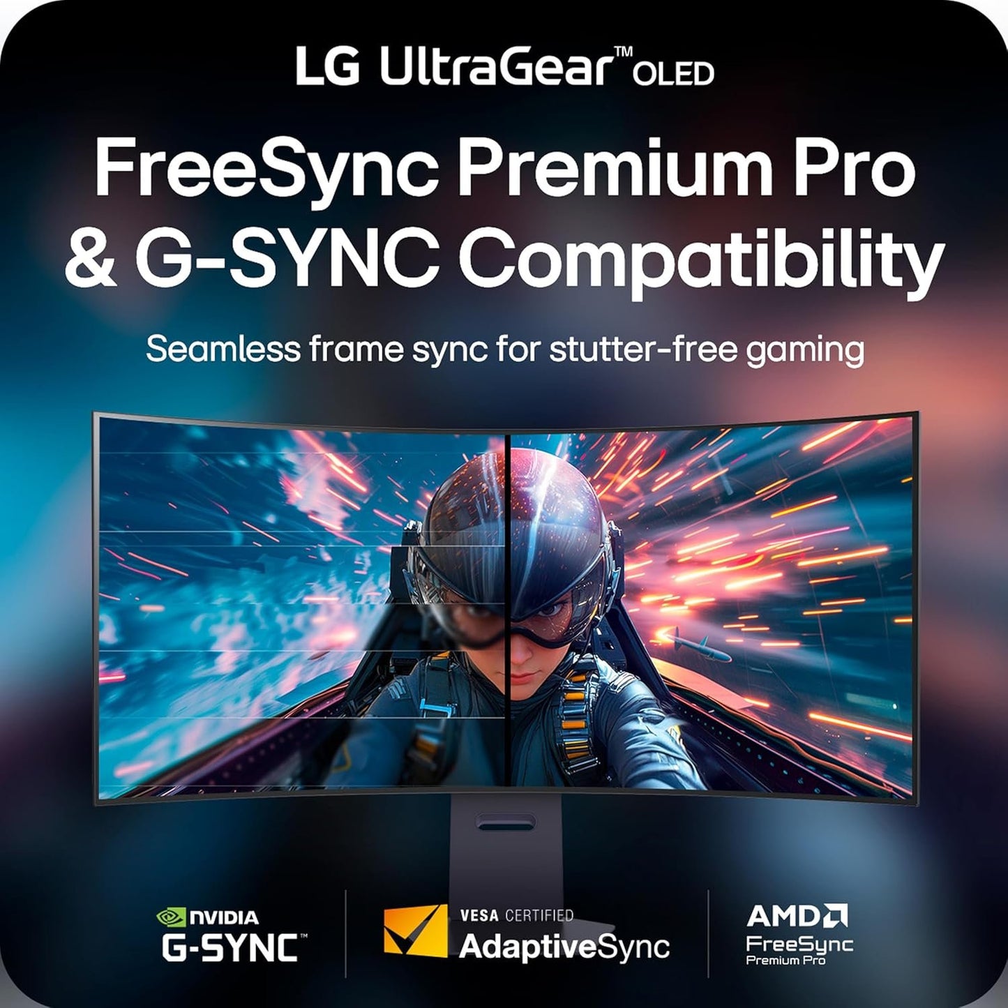 LG 45GX950A-B 45-inch Ultragear 5K2K WUHD (5120 x 2160) OLED Curved Gaming Monitor, Dual-Mode, 165Hz, 0.03ms, NVIDIA G-Sync, AMD FreeSync Premium Pro, HDR True Black 400, USB Type-C 90W, DP2.1