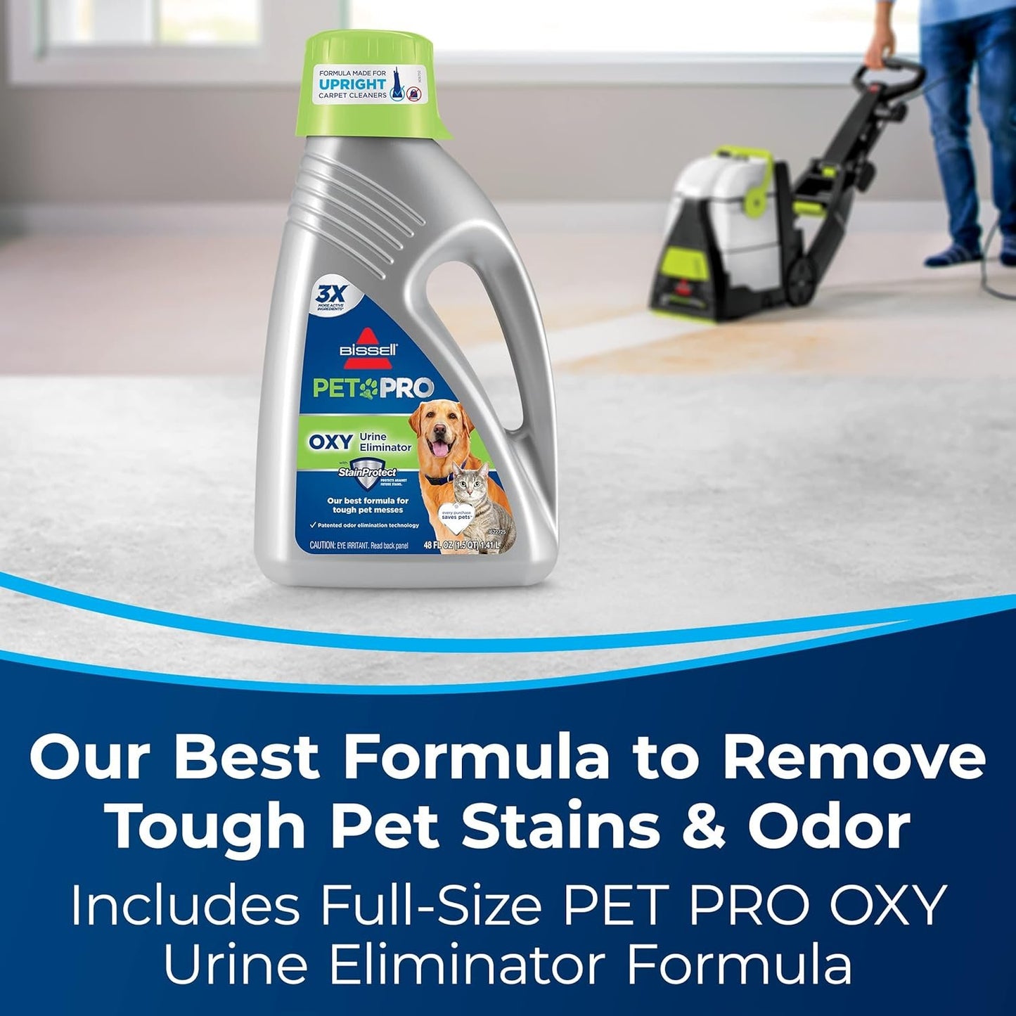 BISSELL Big Green Professional Carpet Cleaner with XL DirtLifter PowerBrush, 9-inch Long Reach Hose, 6-inch Tough Stain Tool, Includes BISSELL PRO MAX Formula with Stain Protect Technology