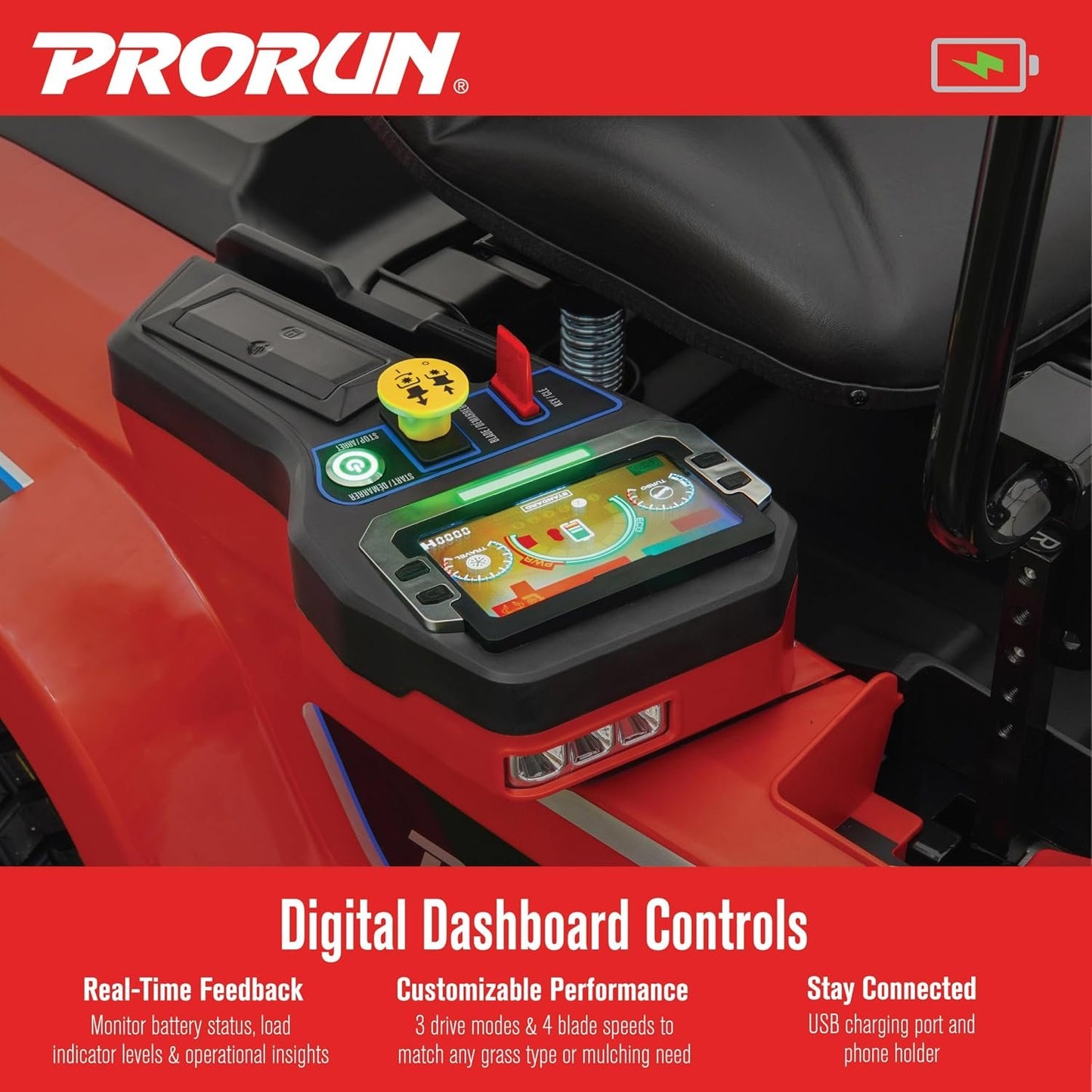 PRORUN 60V Zero Turn Riding Lawn Mower