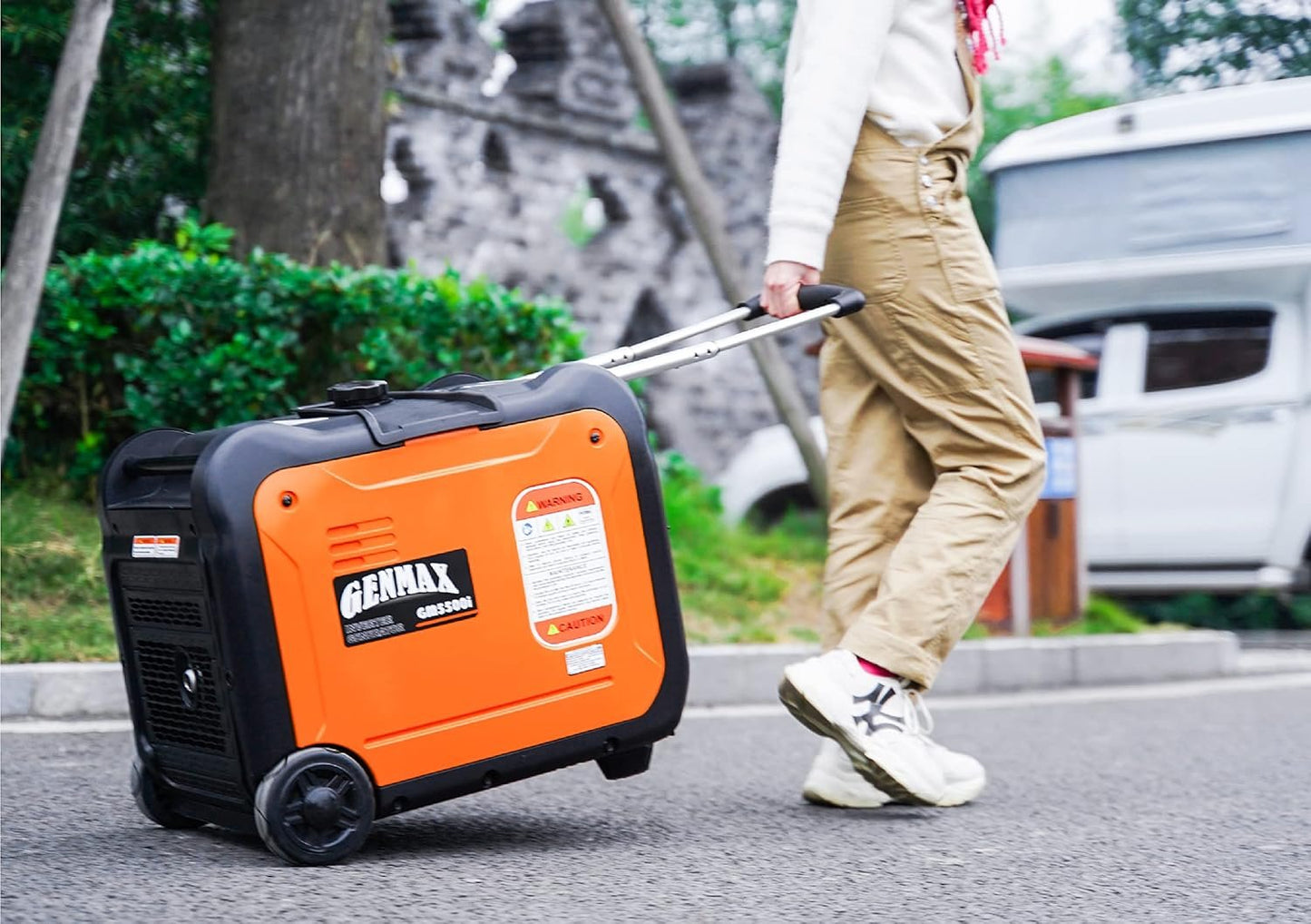 GENMAX Portable Generator EPA Compliant Eco-Mode Lightweight for Home Backup and Camping