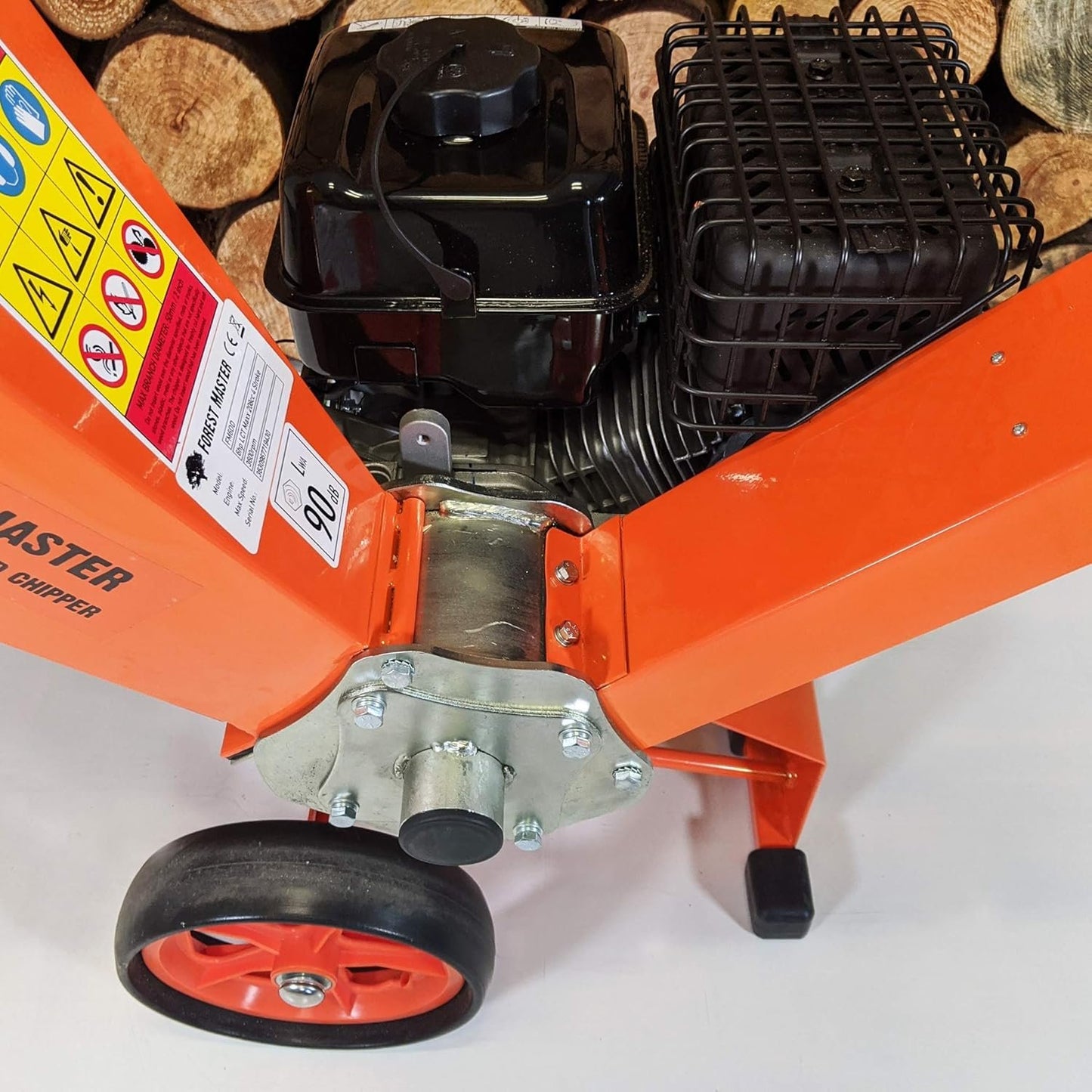 Forest Master FM6DD 6HP Gas Self-Feeding Wood Chipper, 2" Max Diameter, 3600 RPM