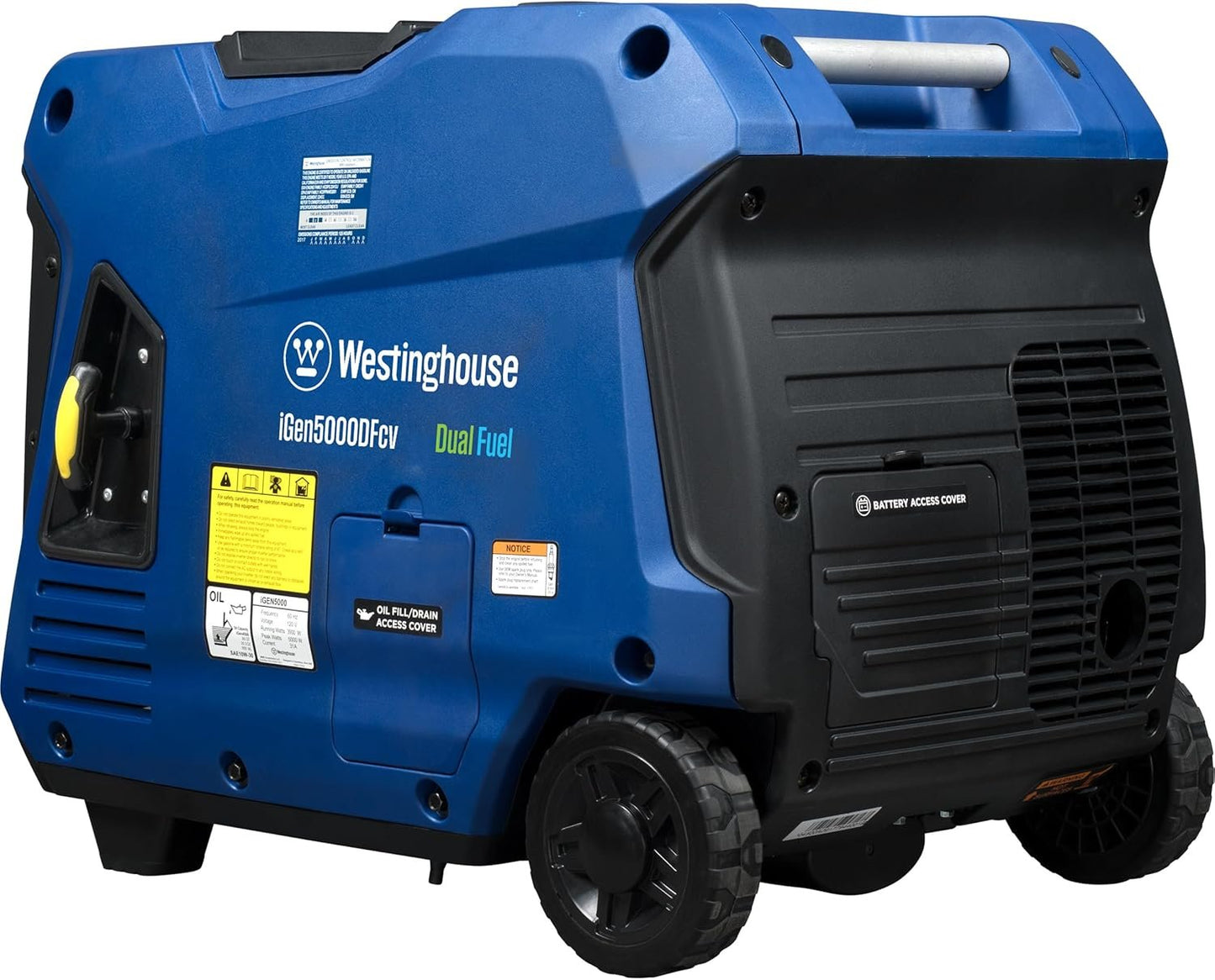 Westinghouse 4000W Dual Fuel Portable Inverter Generator Gas Propane RV Ready CO Sensor