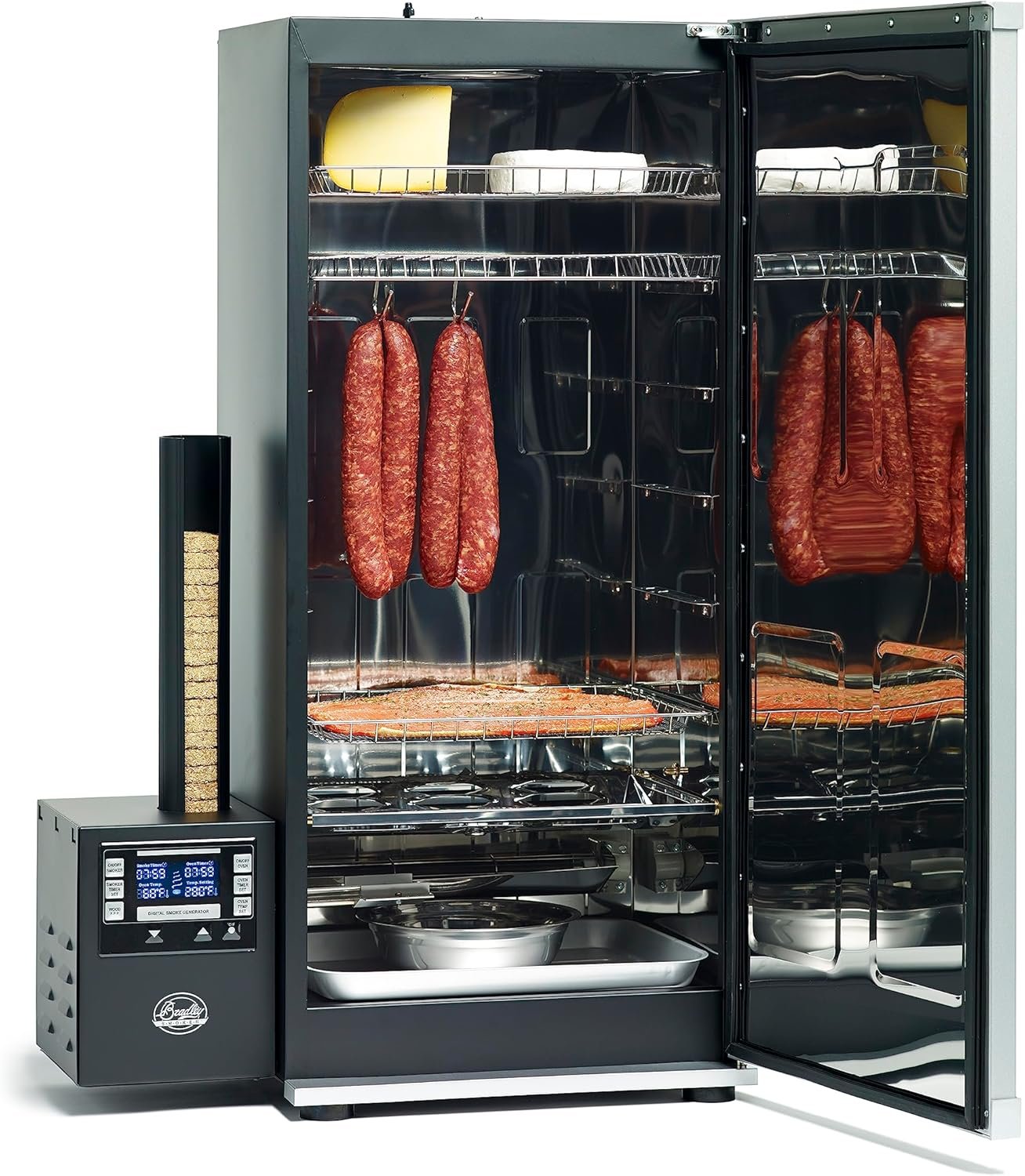 Bradley 6-Rack Electric Outdoor Smoker, Digital Vertical Smoker with Stainless Steel Grill