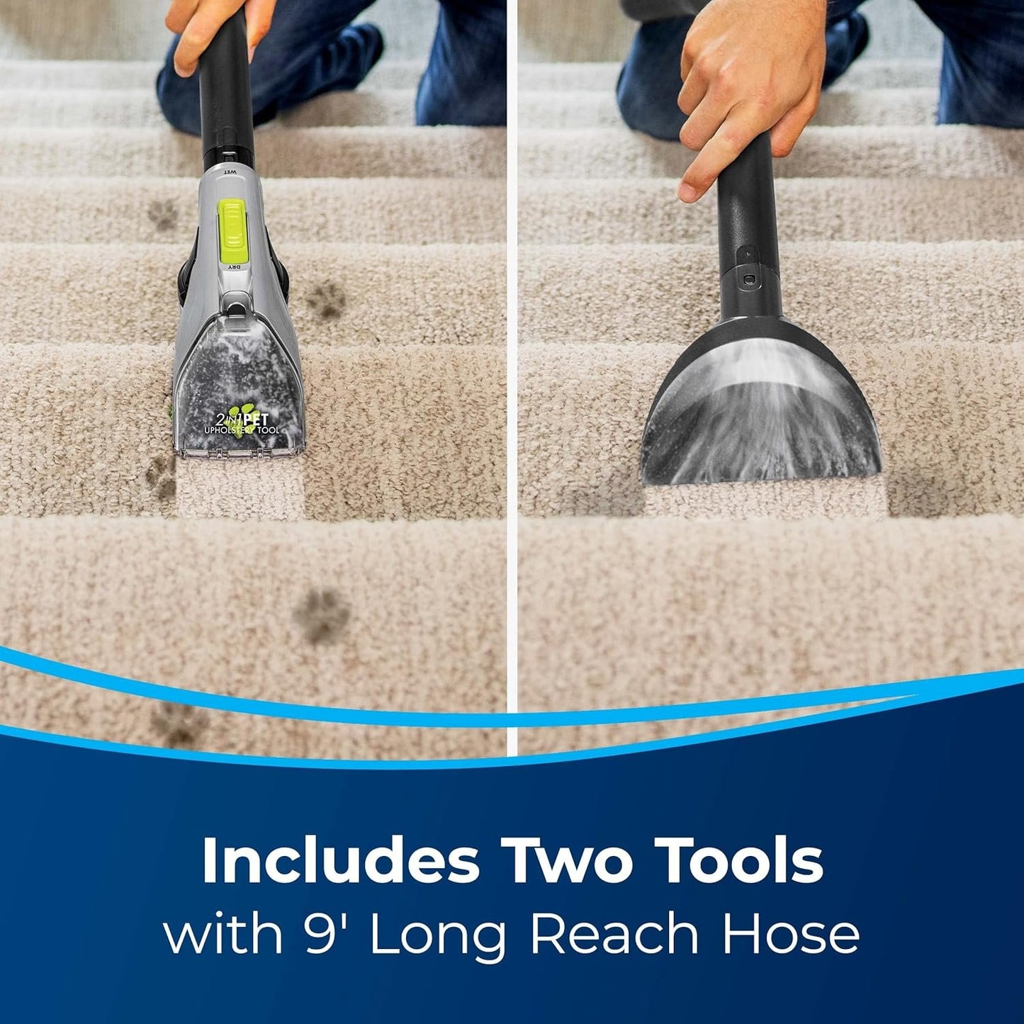 BISSELL Big Green Professional Carpet Cleaner with XL DirtLifter PowerBrush, 9-inch Long Reach Hose, 6-inch Tough Stain Tool, Includes BISSELL PRO MAX Formula with Stain Protect Technology