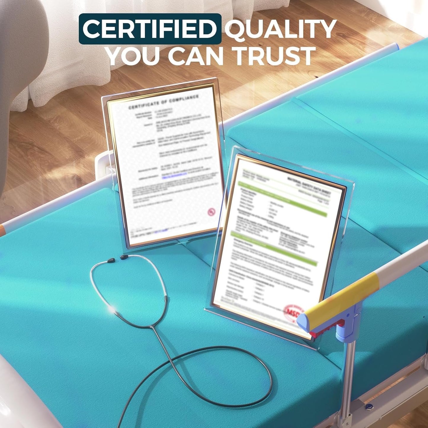 𝟐𝟎𝟐𝟔 𝐍𝐞𝐰 𝐔𝐩𝐠𝐫𝐚𝐝𝐞 3 Function Full Electric 600LBS Hospital Bed, Medical Equipment, Hospital Beds for Home or Hospital Use, Frame, Adjustable Medical Bed for Seniors
