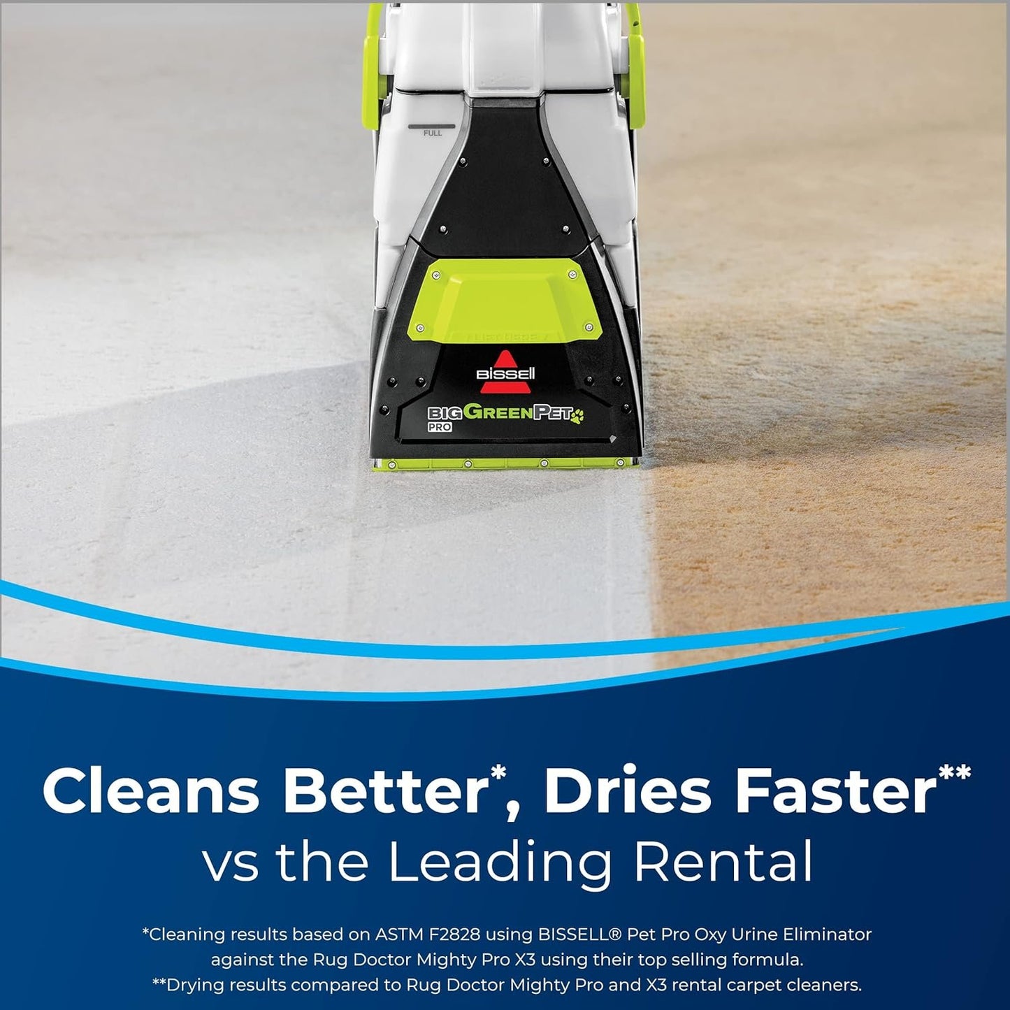 BISSELL Big Green Professional Carpet Cleaner with XL DirtLifter PowerBrush, 9-inch Long Reach Hose, 6-inch Tough Stain Tool, Includes BISSELL PRO MAX Formula with Stain Protect Technology