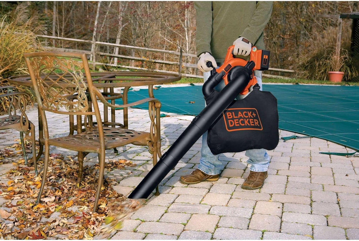 BLACK+DECKER 40V Cordless Leaf Blower Vacuum Mulcher Combo Kit Battery Charger LSWV36