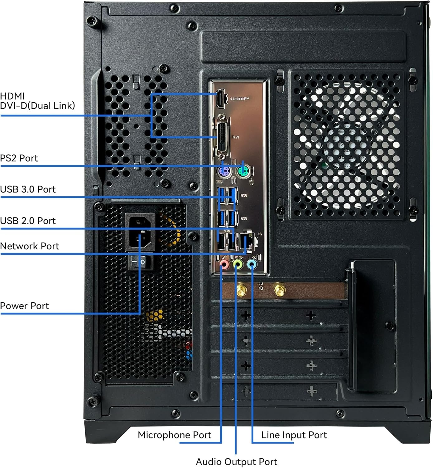 YAWYORE Gaming PC Desktop Computer AMD R5 5600GT 16GB 1TB NVMe Towers WiFi | 16GB DDR4 3200MHz, 1TB M.2 NVMe PCIe, 550W 80PLUS PSU, WiFi BT, Game Design Office Console