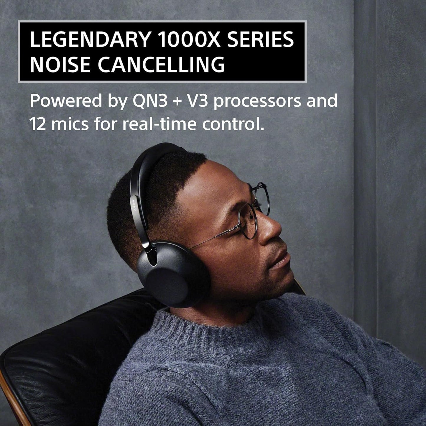 Sony 1000X THE COLLEXION Wireless Noise Cancelling Headphones, Luxury Comfort with Curated Materials, HD NC Processor QN3, 12 Microphones, Spatial Audio, Mastered by Engineers, 24-Hour Battery, Black | Luxury Design with Premium Materials, Bespoke 30mm Dr