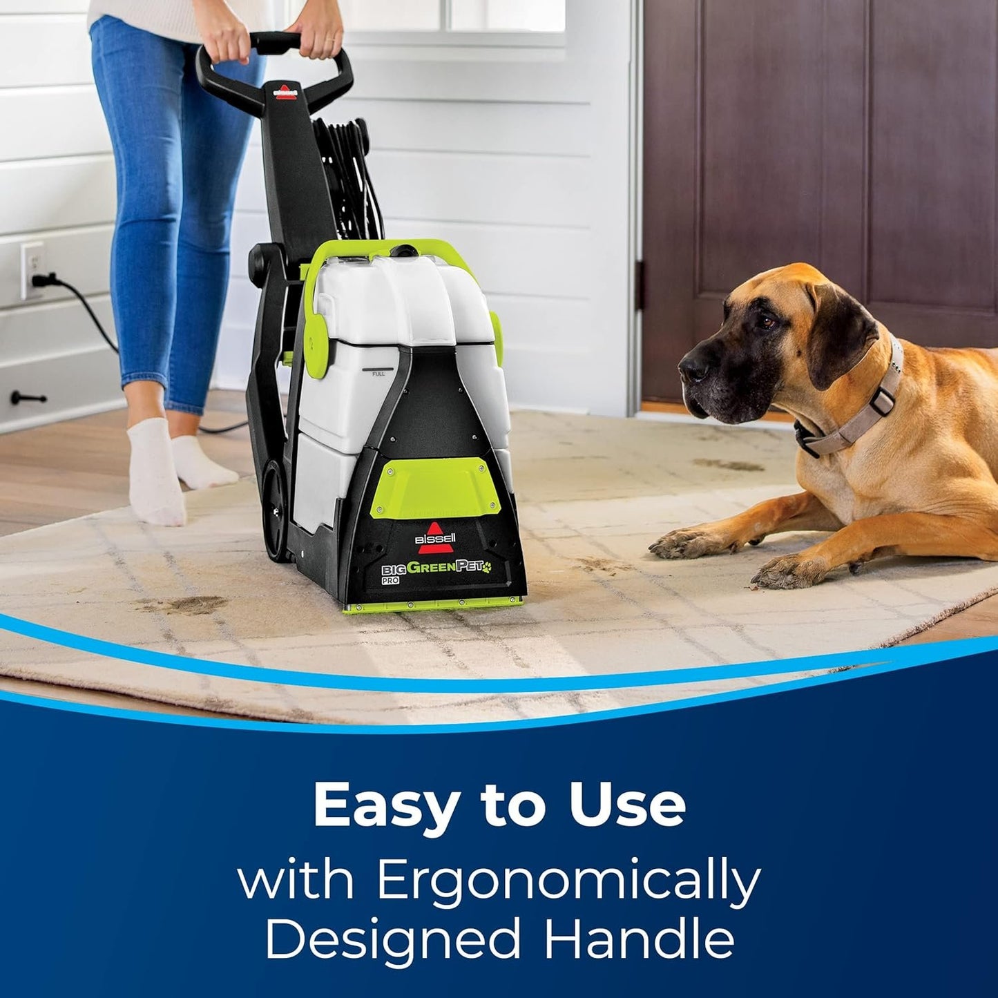 BISSELL Big Green Professional Carpet Cleaner with XL DirtLifter PowerBrush, 9-inch Long Reach Hose, 6-inch Tough Stain Tool, Includes BISSELL PRO MAX Formula with Stain Protect Technology