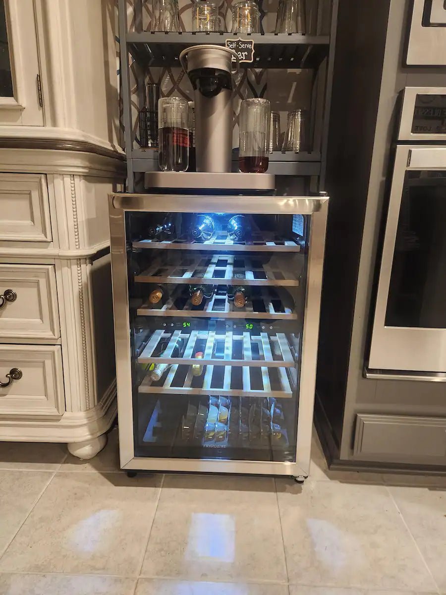 45 Bottle Two-Zone Wine Cooler - Stainless Steel