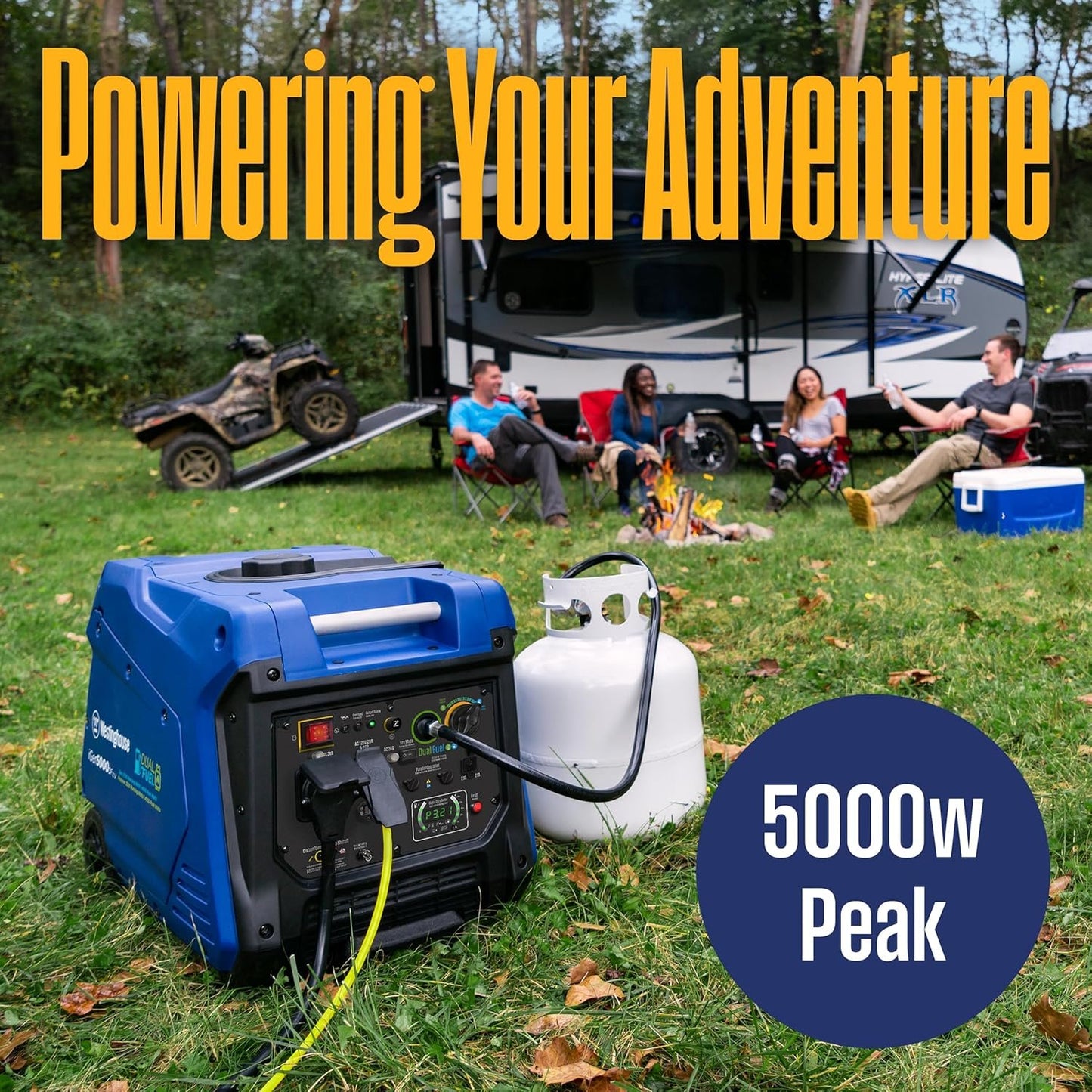 Westinghouse 4000W Dual Fuel Portable Inverter Generator Gas Propane RV Ready CO Sensor