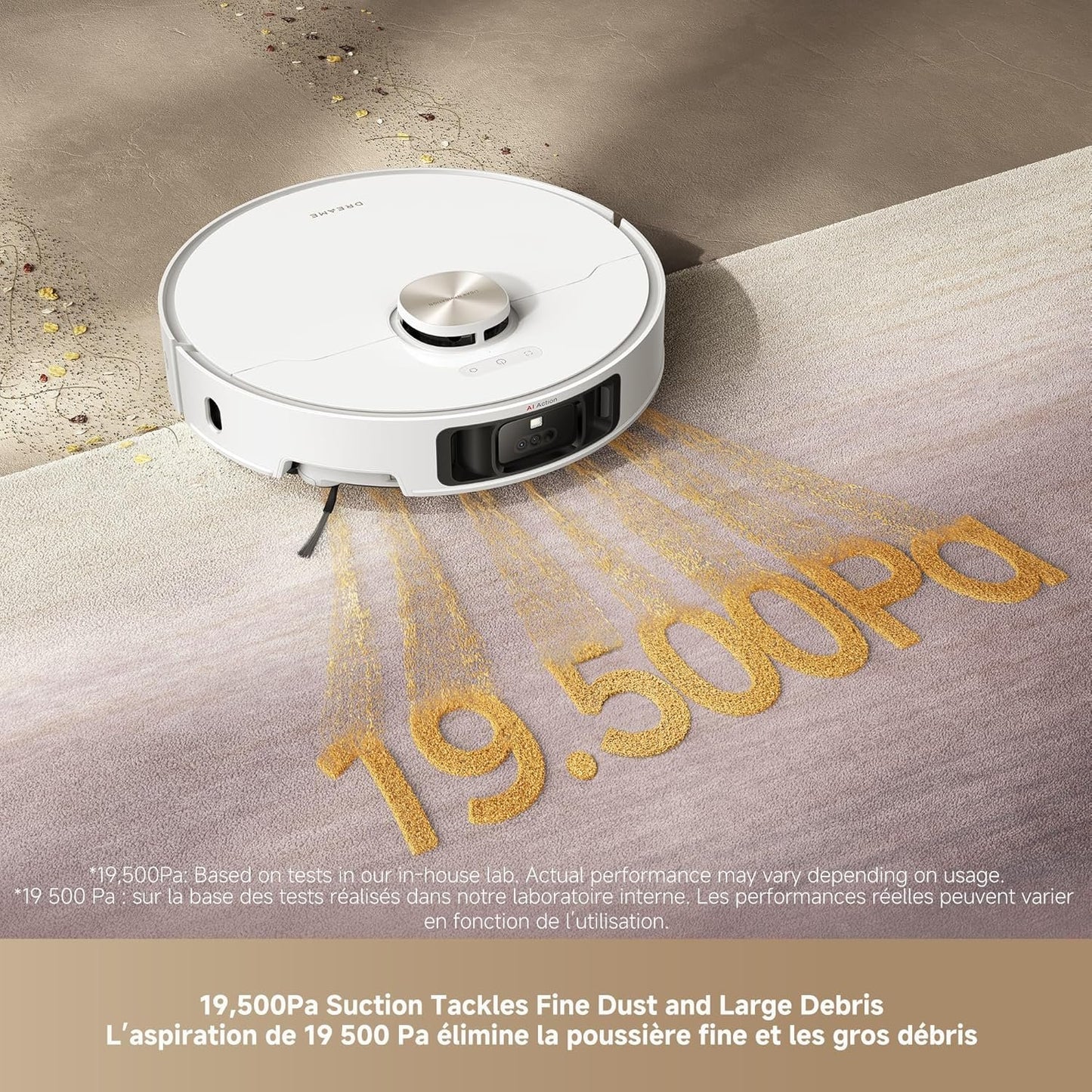 DREAME L50 Ultra Robot Vacuum and Mop Black with Auto-Empty and Mop Self-Cleaning, Precise Obstacle Avoidance, 19,500Pa Suction, HyperStream Detangling DuoBrush