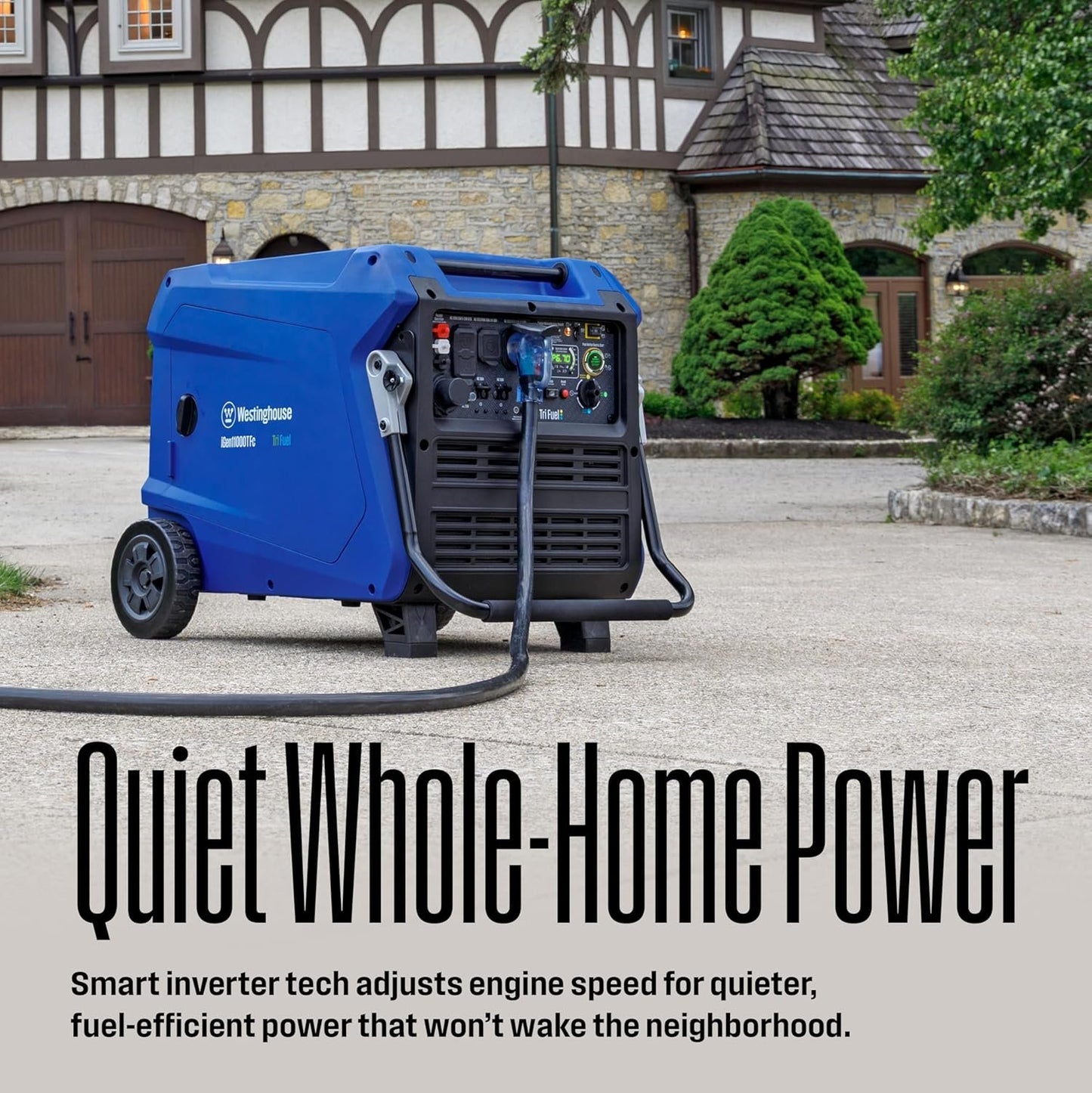 Westinghouse 11000W Dual Fuel Portable Inverter Generator Gas Propane Remote Start CO Sensor