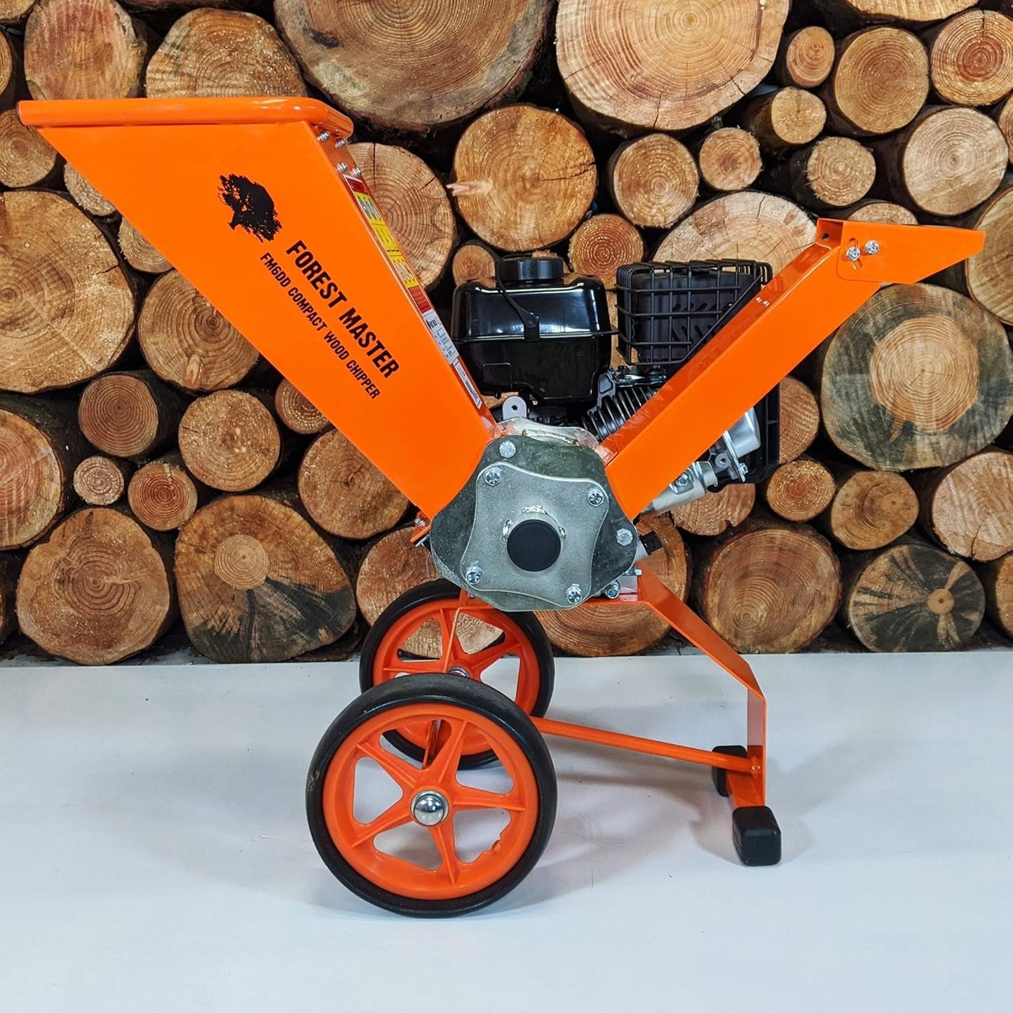 Forest Master FM6DD 6HP Gas Self-Feeding Wood Chipper, 2" Max Diameter, 3600 RPM