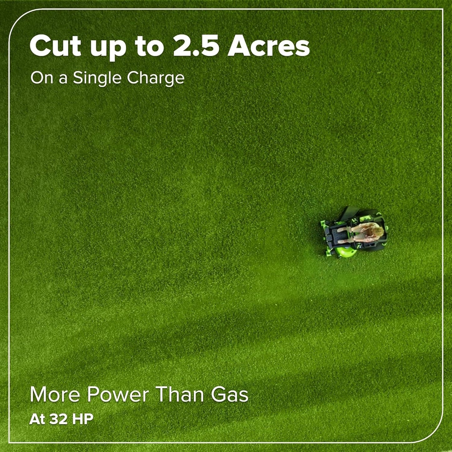 Greenworks 80V 42" CrossoverZ Zero Turn Riding Lawn Mower, (6) 6.0Ah Batteries and 600W Charger