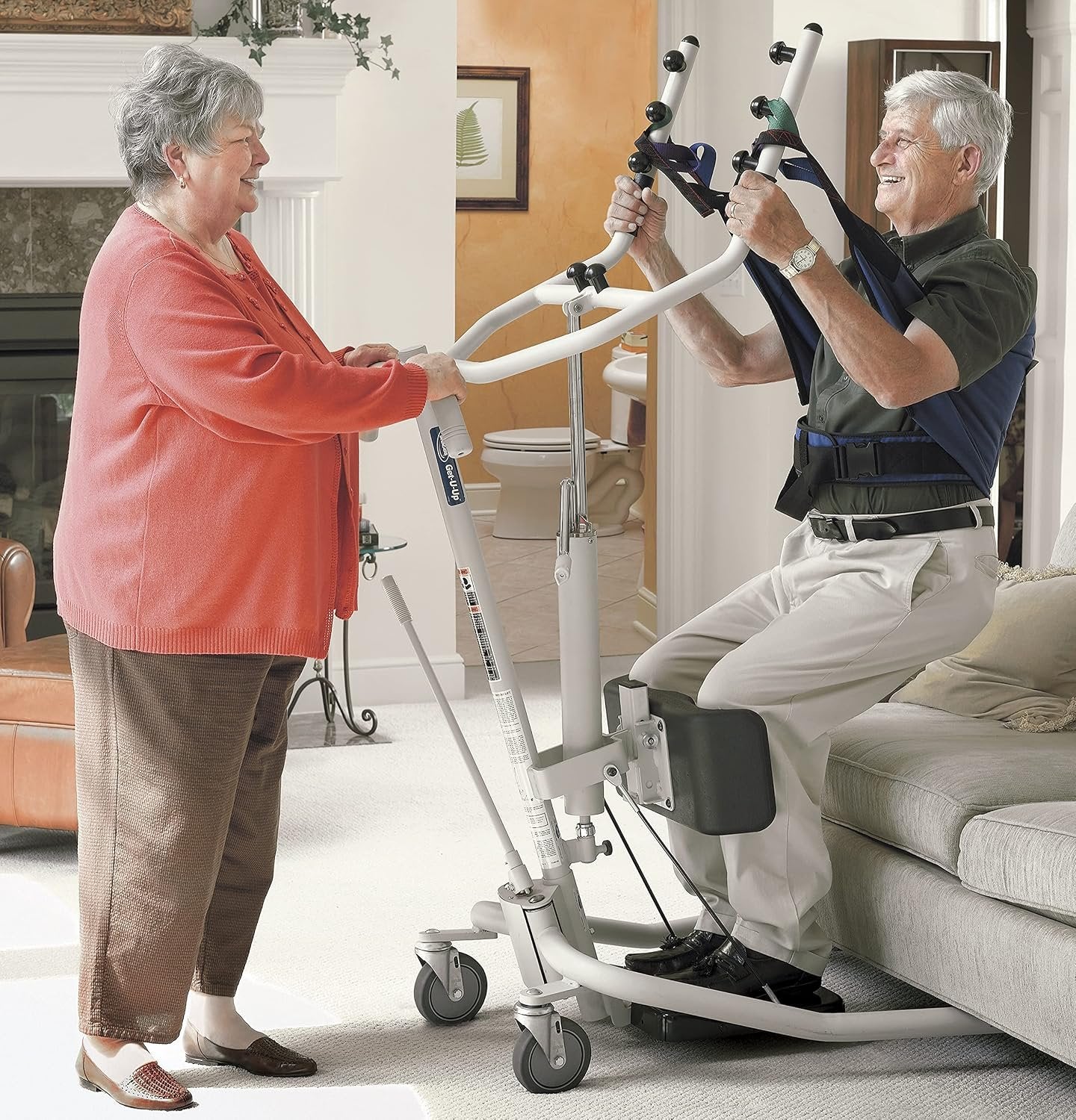 Invacare GHS350 - Get-U-Up - Sit to Stand Patient Lift with R130 Standing Sling