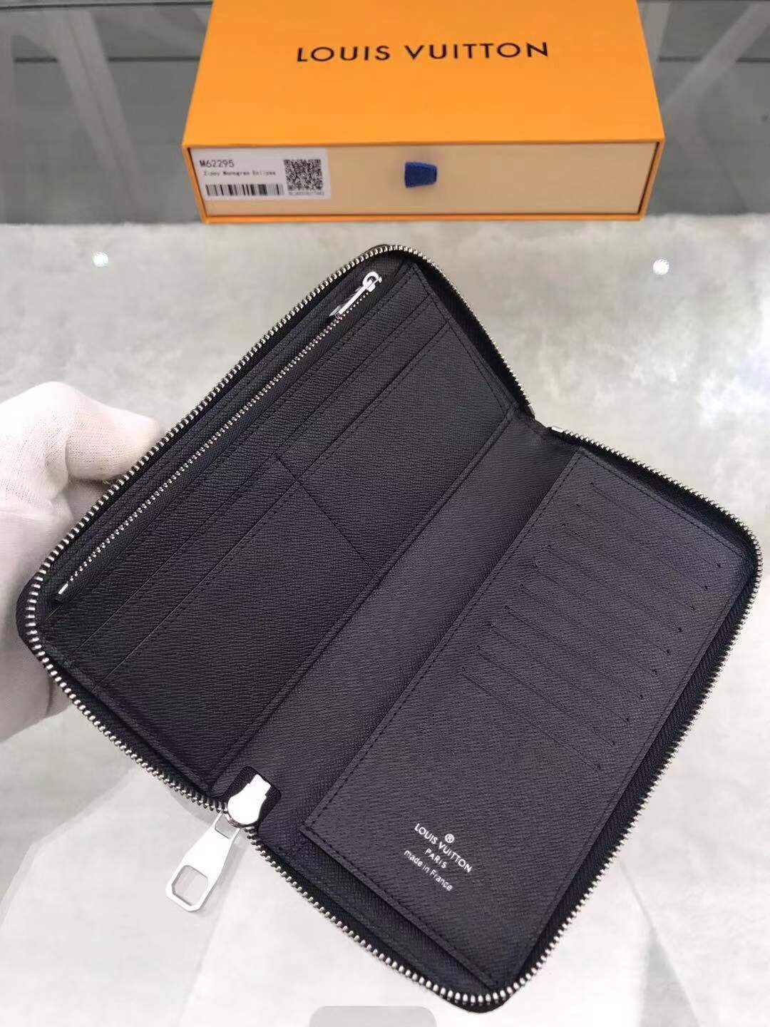 Louis Vuitton Monogram Wallet 10cm Black
