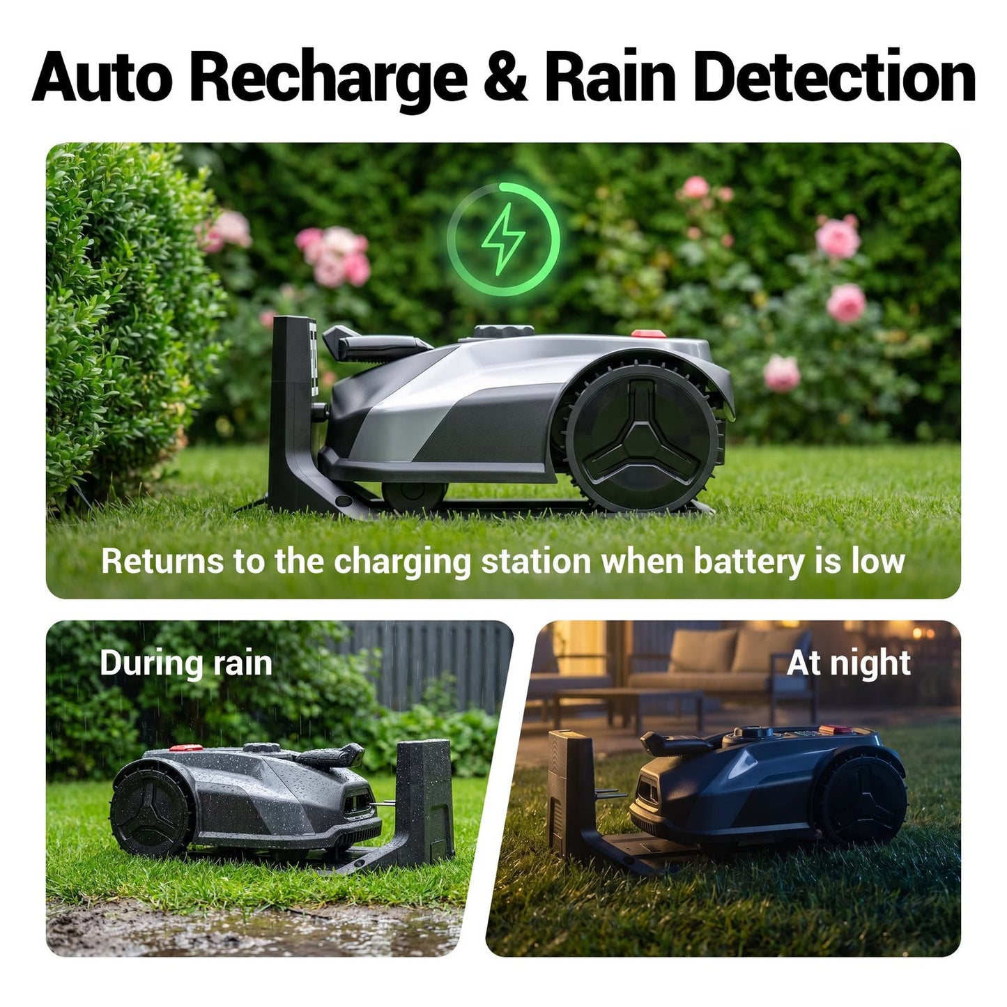 20V Robotic Lawn Mower for 1/4 Acre with WiFi, App Control