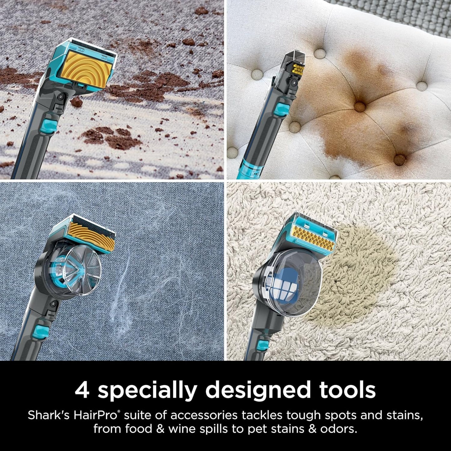Shark CarpetXpert with StainStriker Upright Carpet, Area Rug & Upholstery Cleaner with Pet Mess Extractor Tool, Perfect for Pets, Carpet Shampooer, 3 Cleaning Tools, Cleaning Solutions, White, EX201