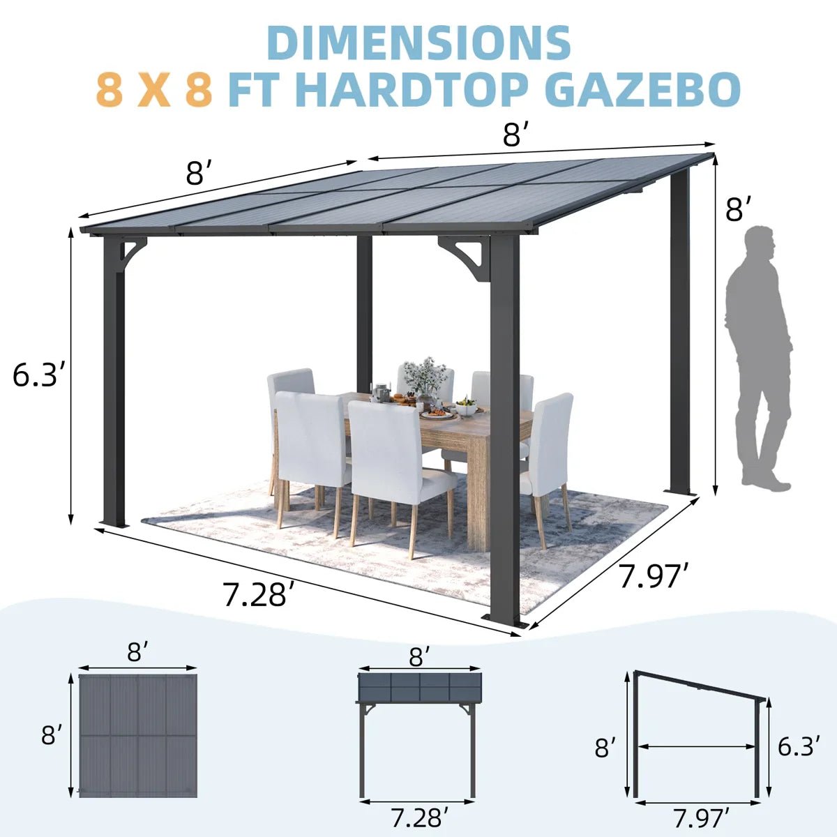 Aluminum Pergola with Canopy