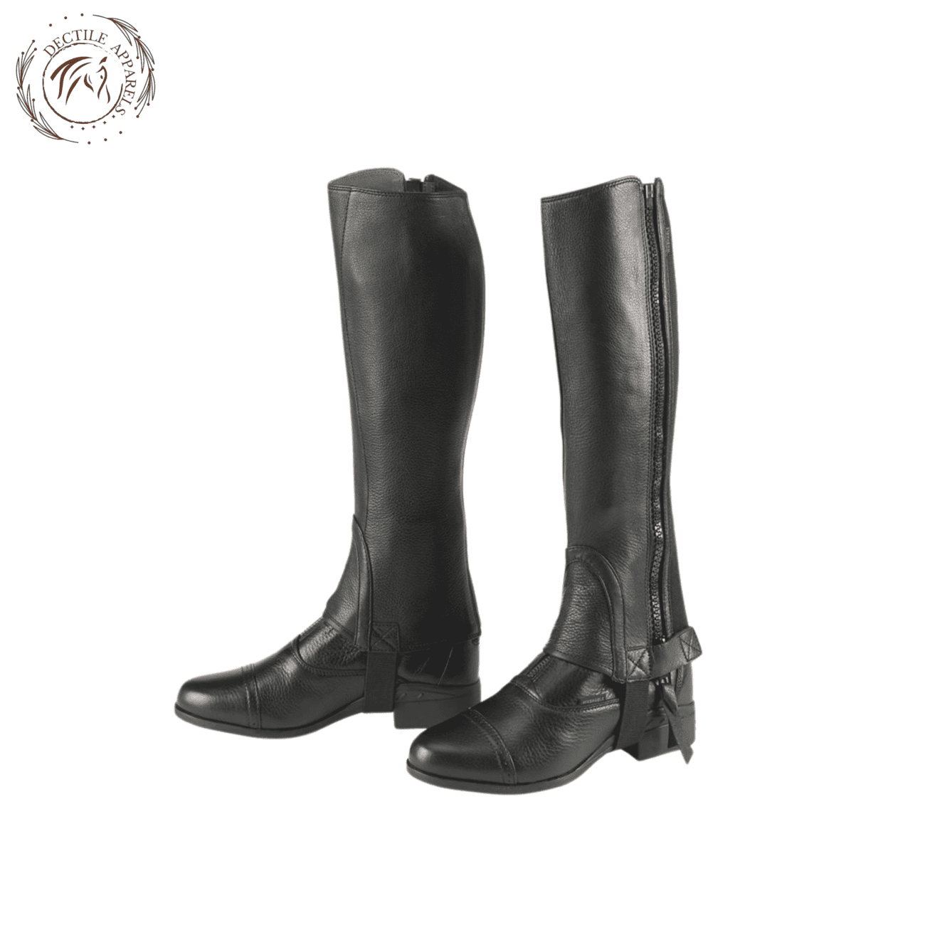 Black Ariat Breeze Leather Half Chaps for Riding