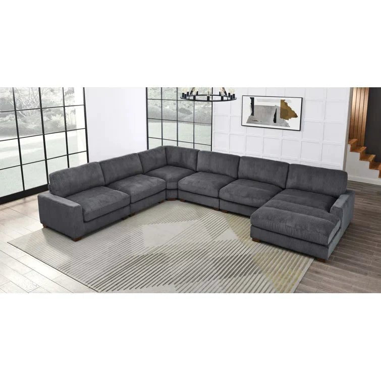Aristedes 6 - Piece Corduroy Sectional